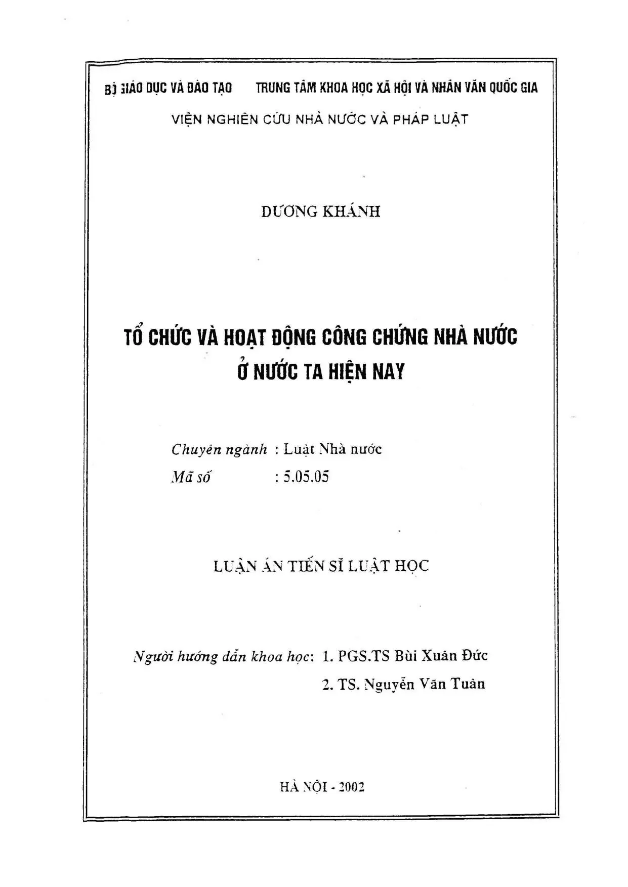 Công chứng nhà nước ở Việt Nam: Luận án tiến sĩ
