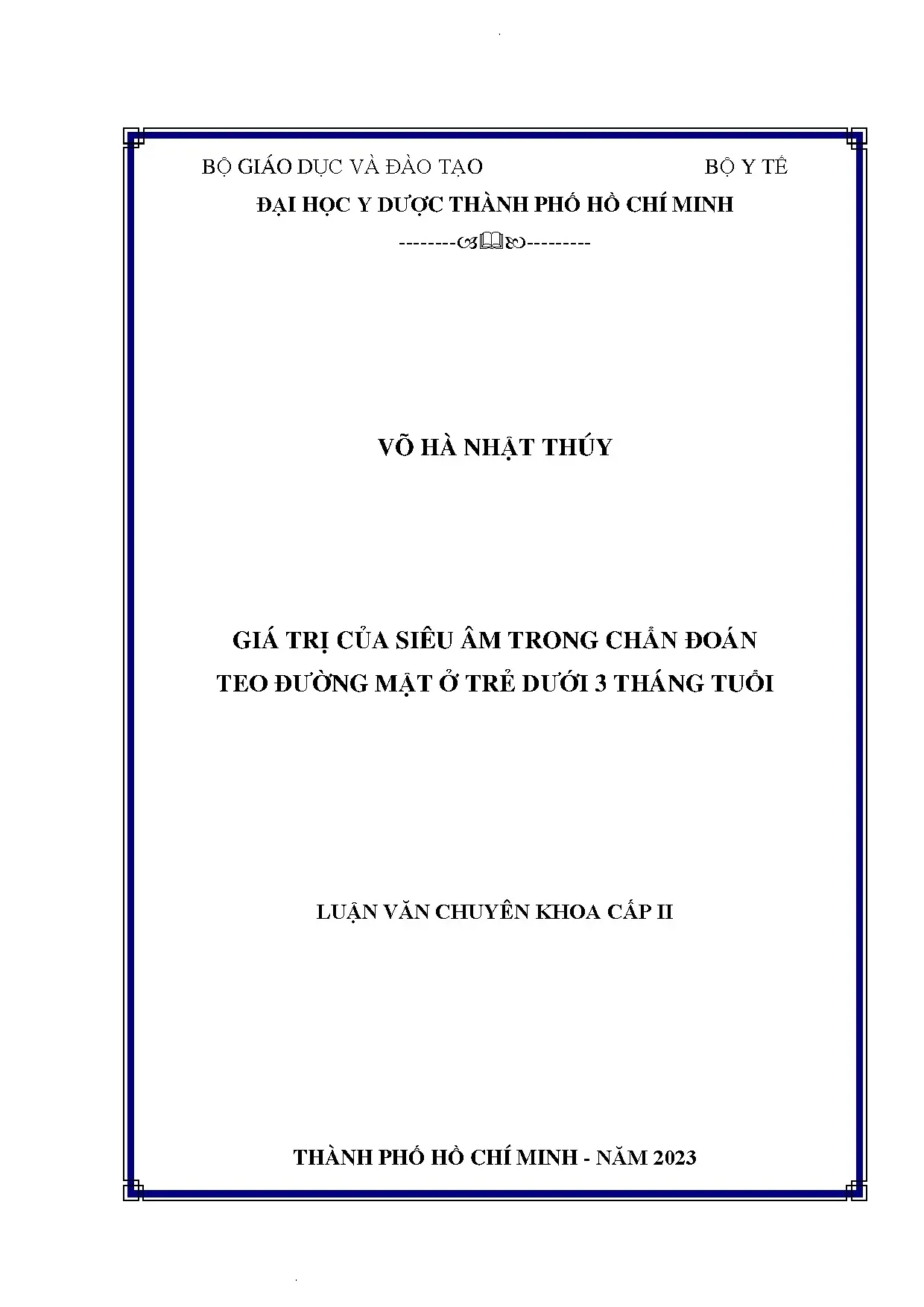 Giá trị siêu âm chẩn đoán teo đường mật trẻ dưới 3 tháng tuổi