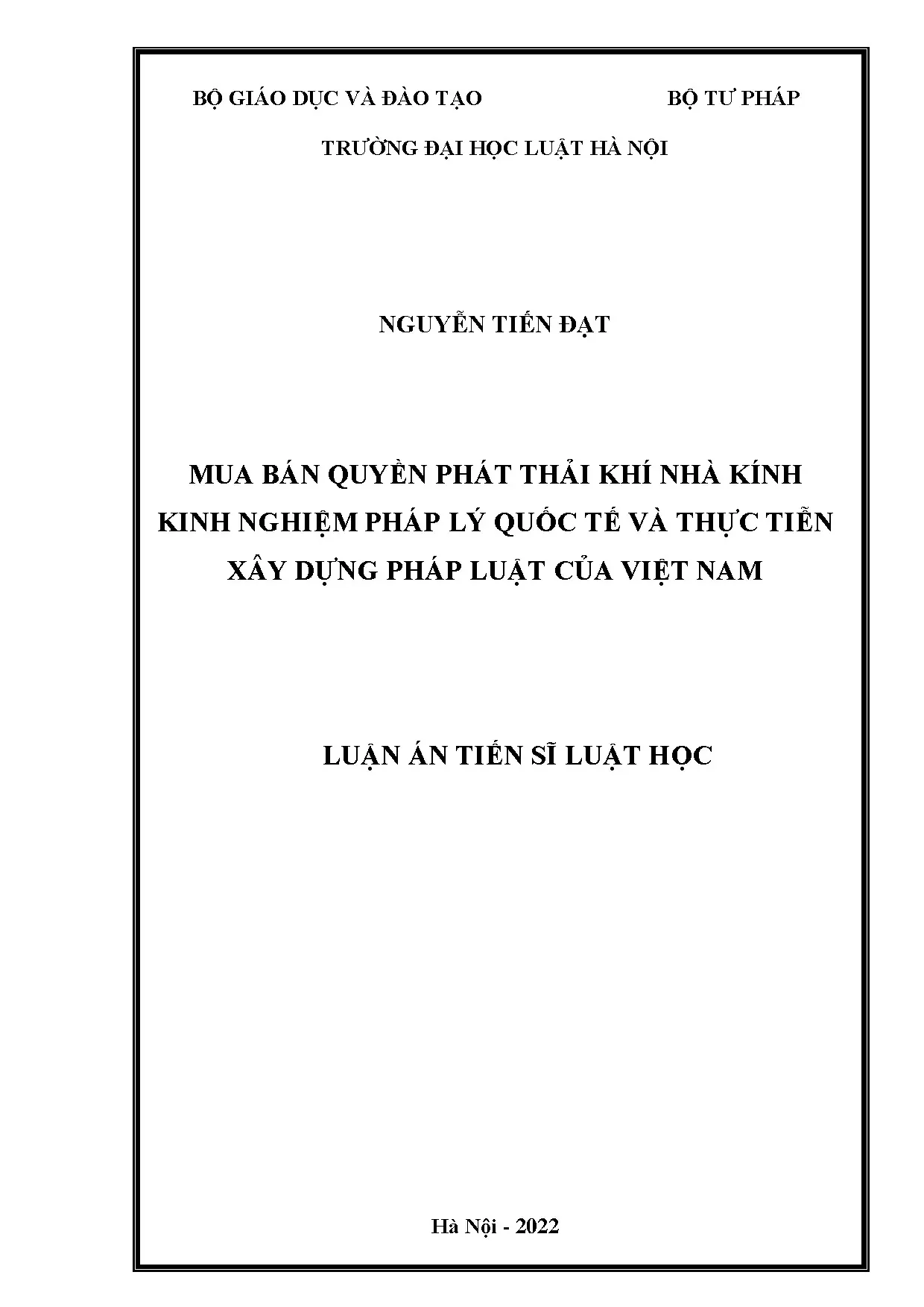 Mua bán quyền phát thải khí nhà kính: Pháp lý quốc tế & Việt Nam