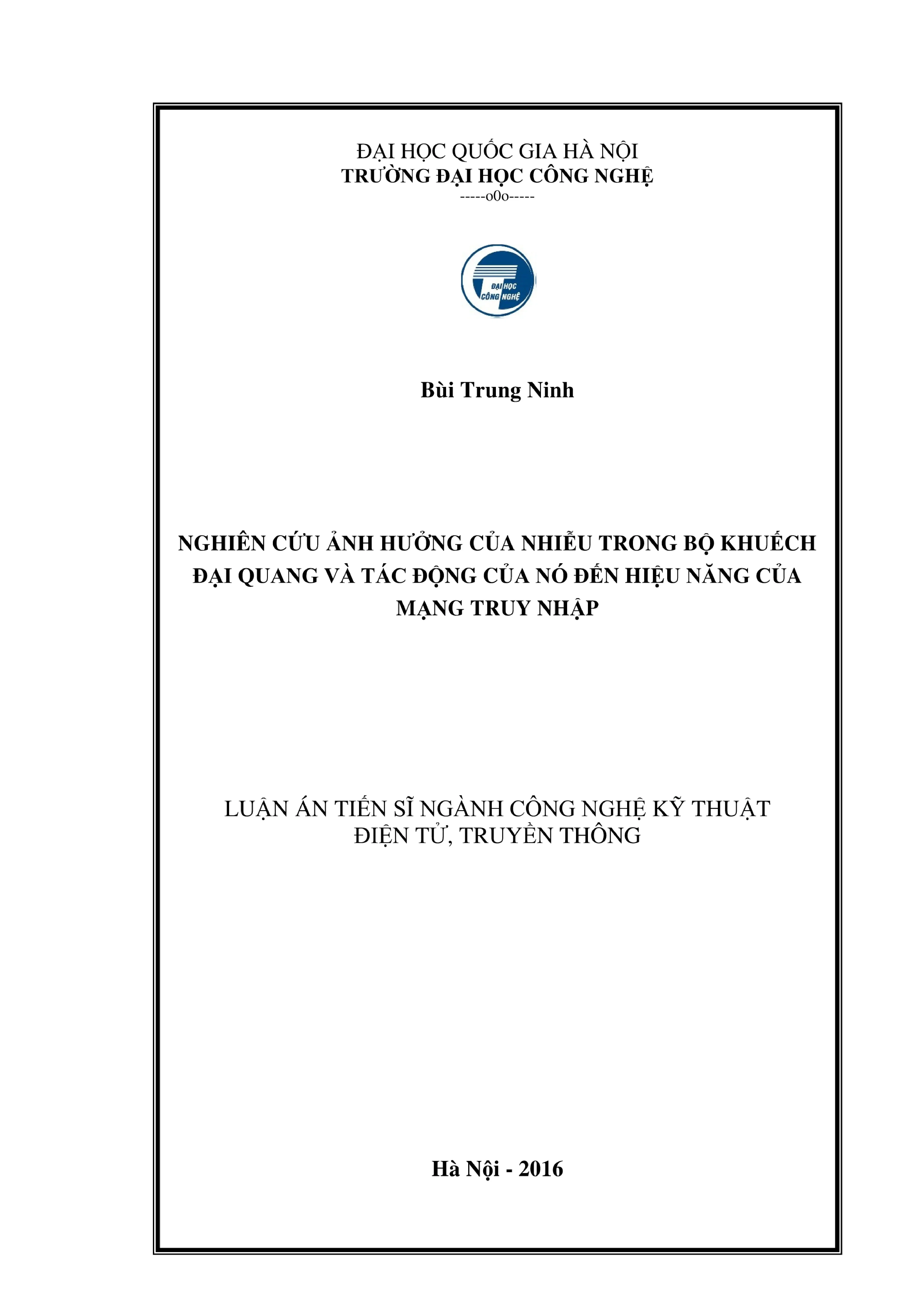 Nghiên cứu nhiễu trong bộ khuếch đại quang