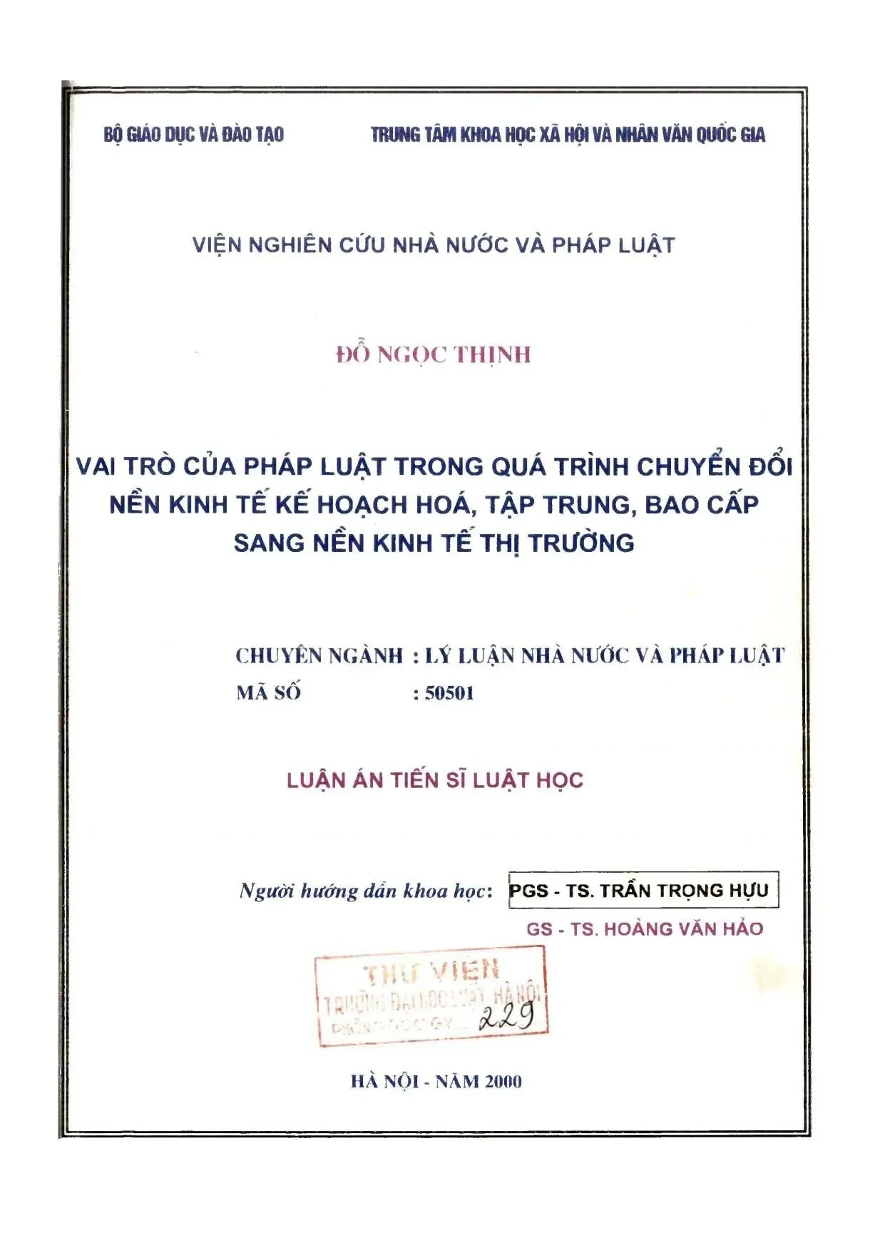 Vai trò pháp luật chuyển đổi kinh tế kế hoạch sang thị trường