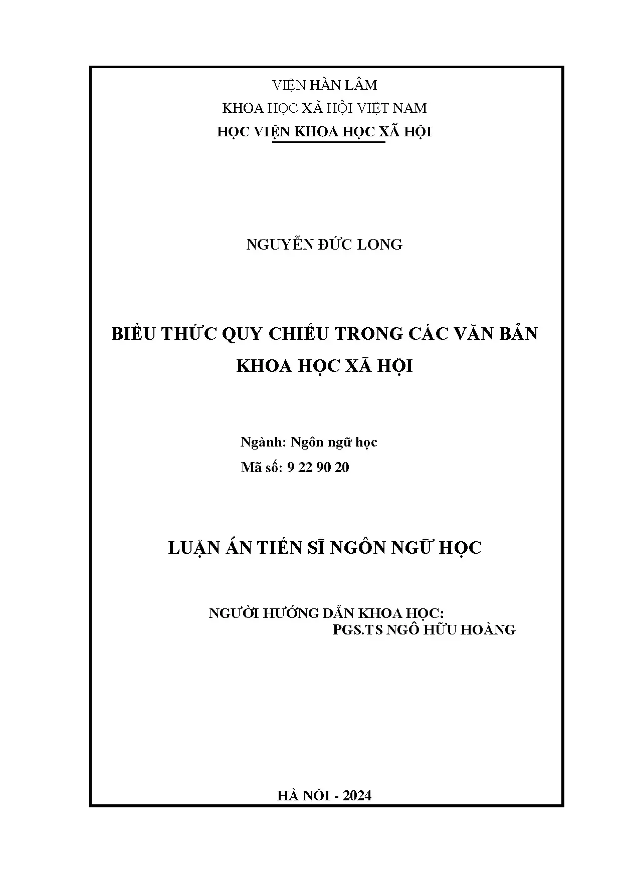 Phân tích biểu thức quy chiếu trong văn bản khoa học xã hội