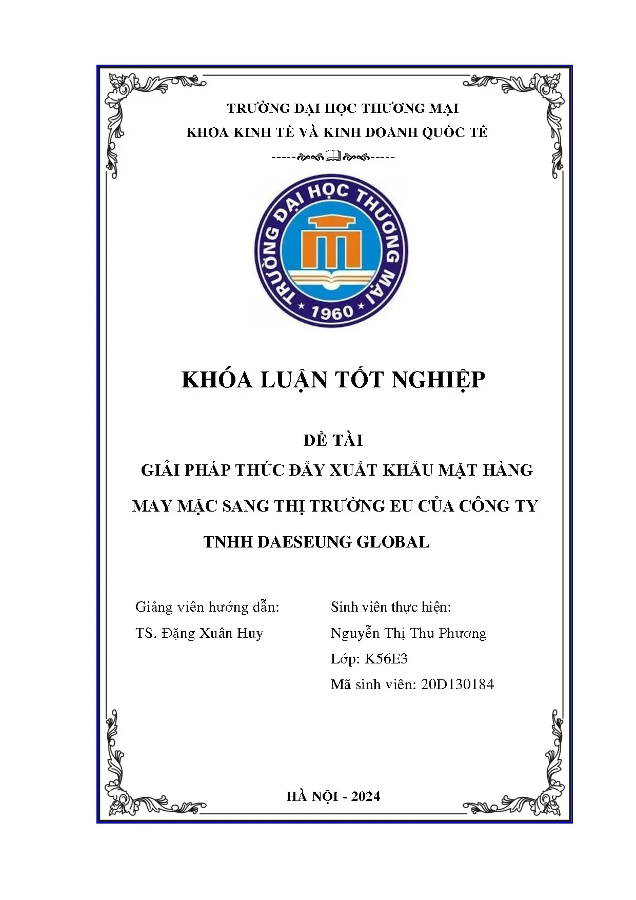 Giải pháp thúc đẩy xuất khẩu may mặc sang EU của Daeseung Global