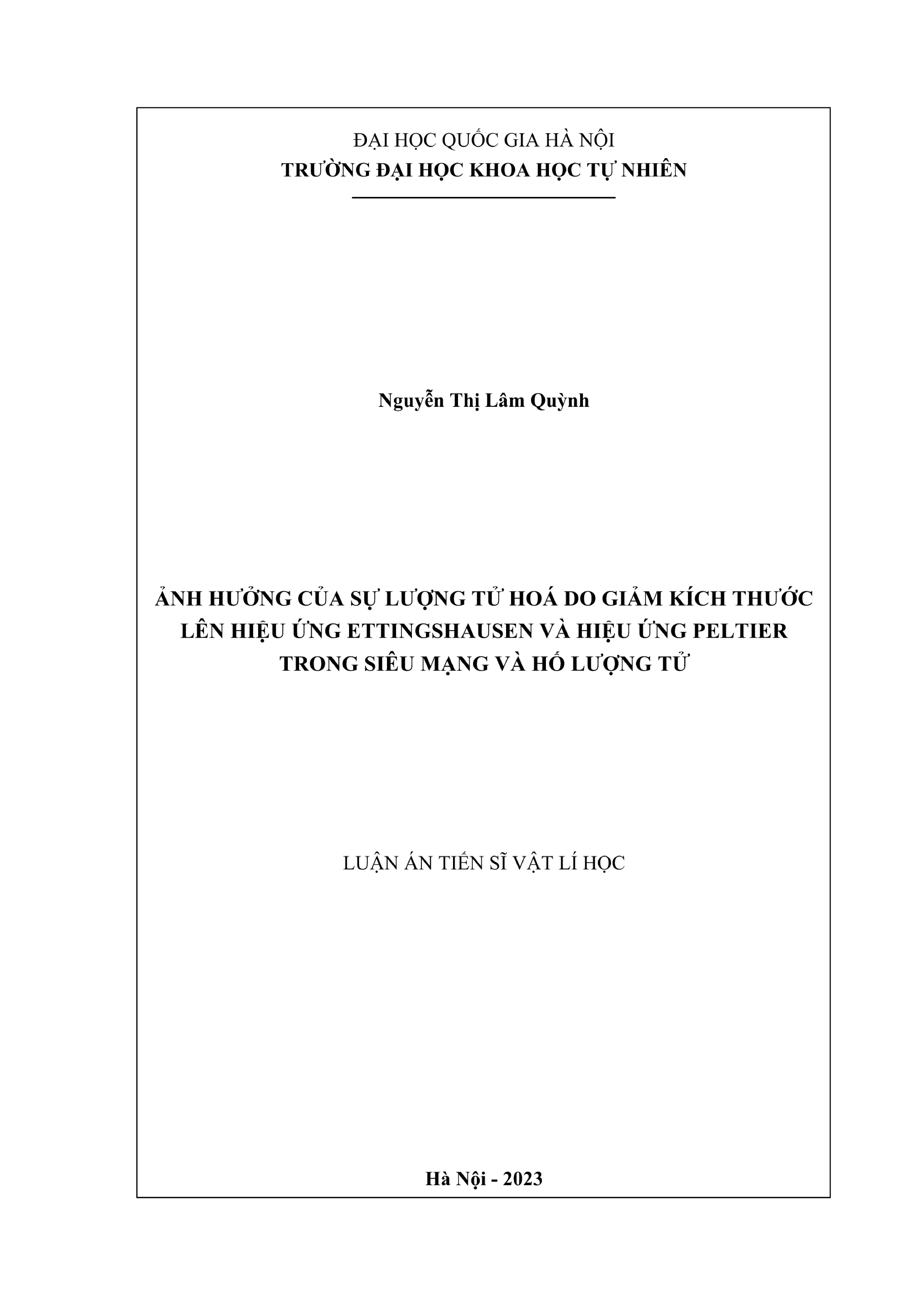 Lượng tử hóa: Ettingshausen, Peltier siêu mạng, hố lượng tử