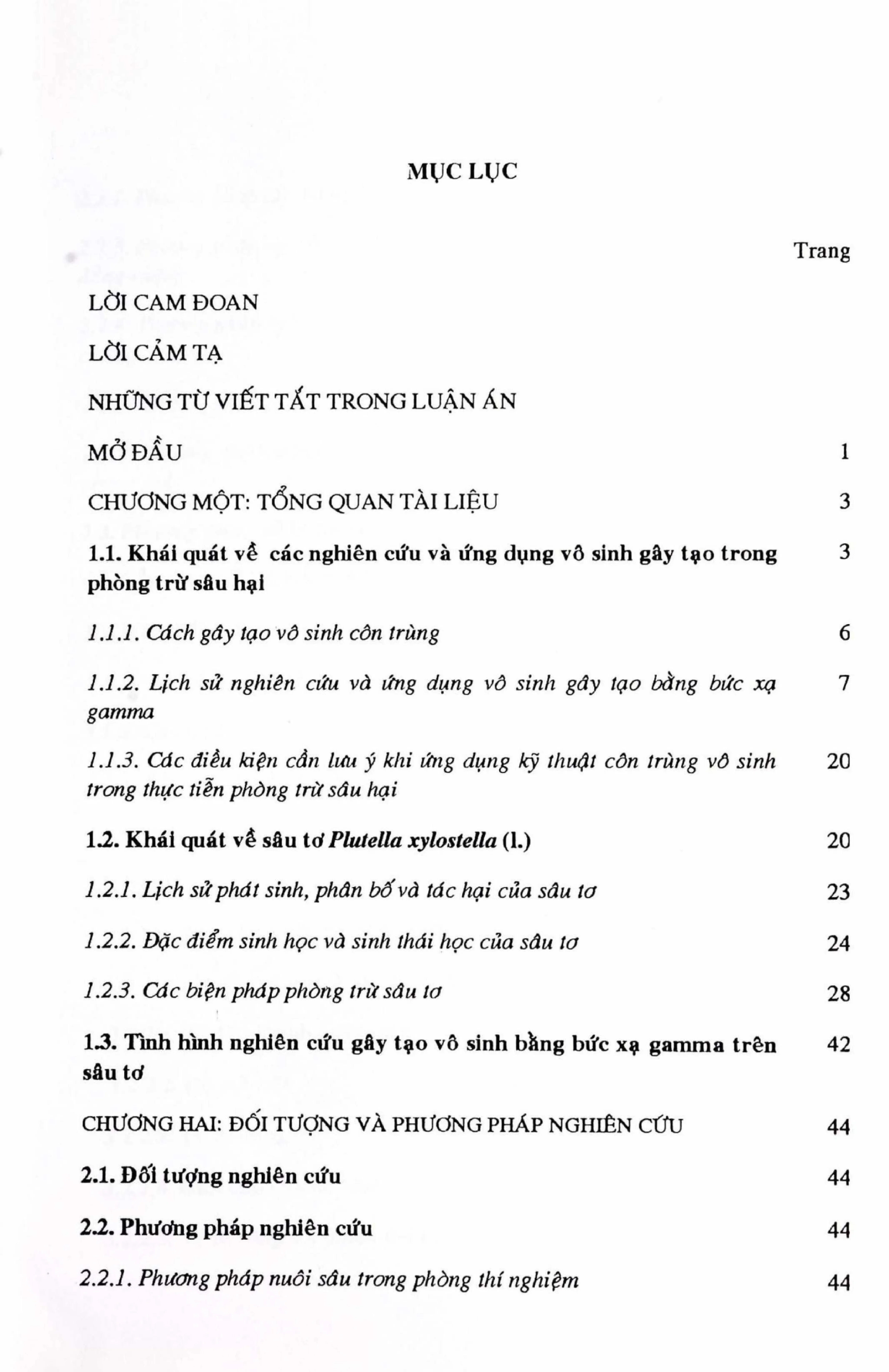 Luận án tiến sĩ sinh học góp phần nghiên cứu về hiệu ứng vô
