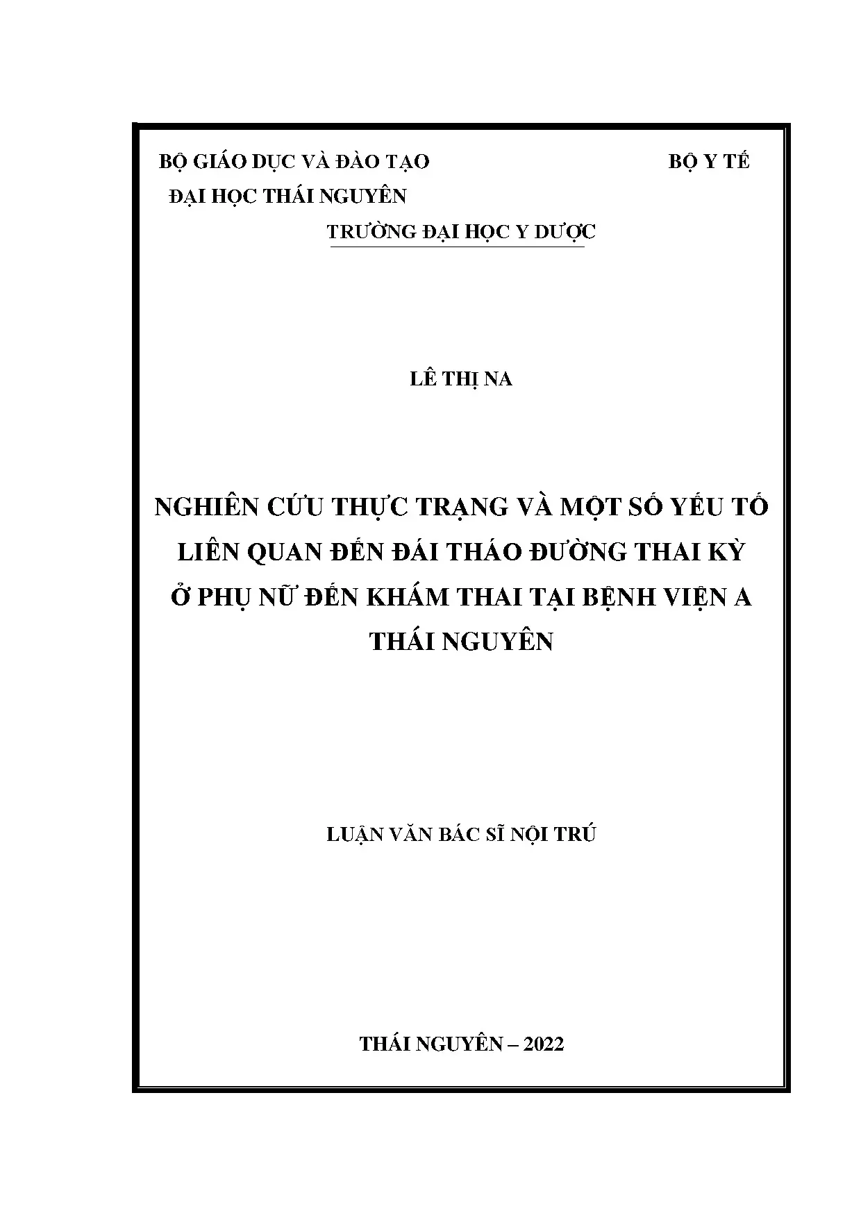 Thực trạng và yếu tố liên quan đái tháo đường thai kỳ tại Thái Nguyên