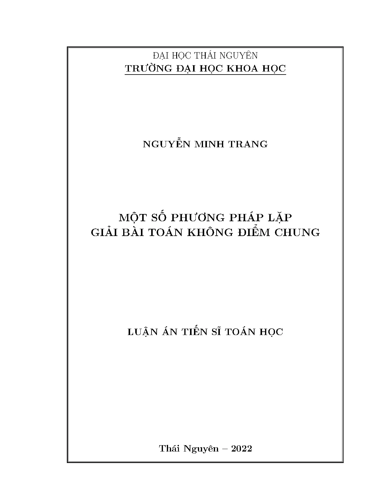 Phương pháp lặp giải bài toán không điểm chung trong không gian Banach