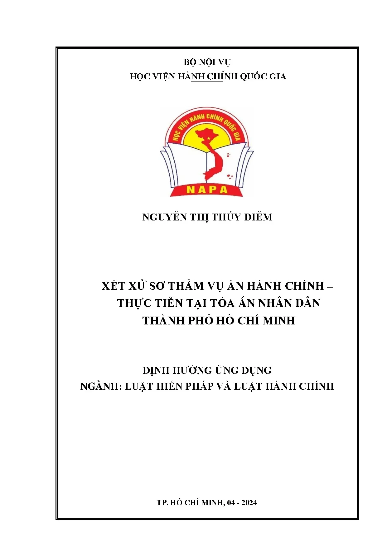 Thực tiễn xét xử sơ thẩm vụ án hành chính tại TAND TP.HCM