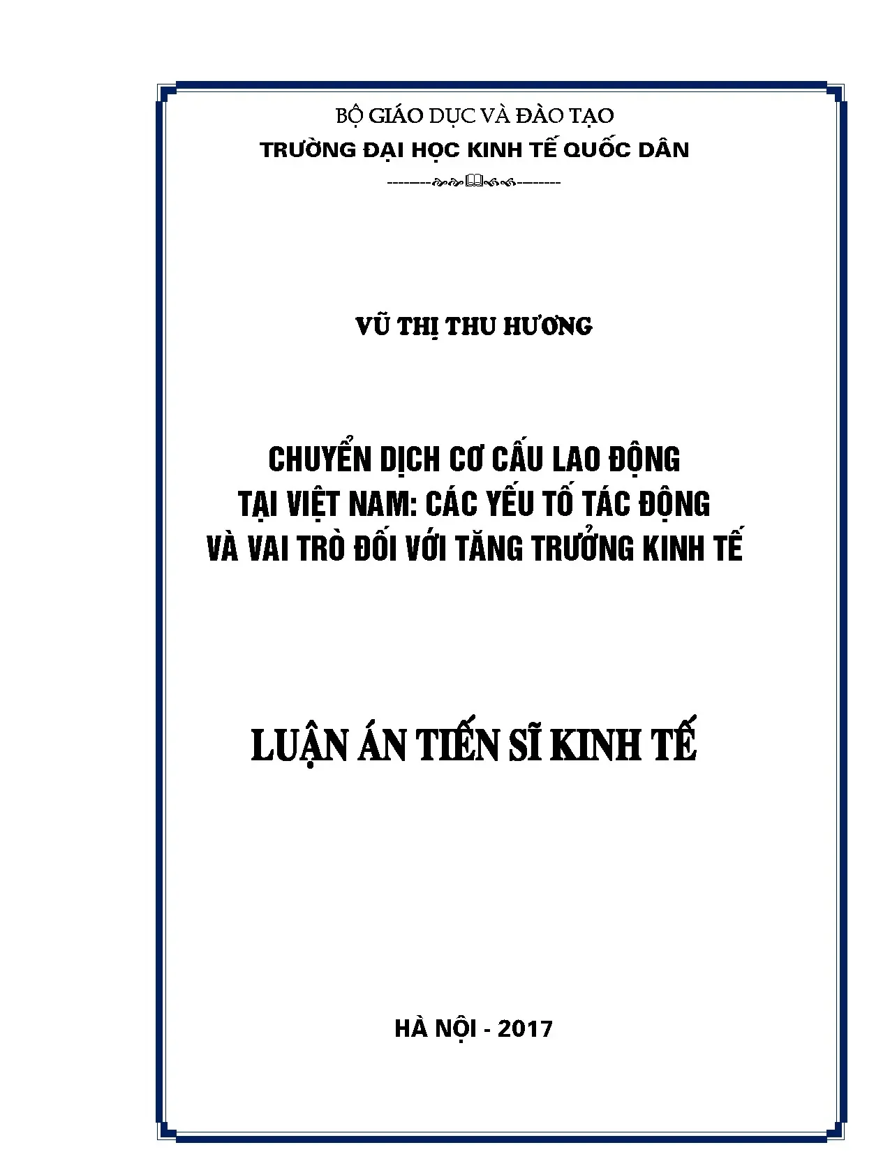 Chuyển dịch cơ cấu lao động và tăng trưởng kinh tế Việt Nam