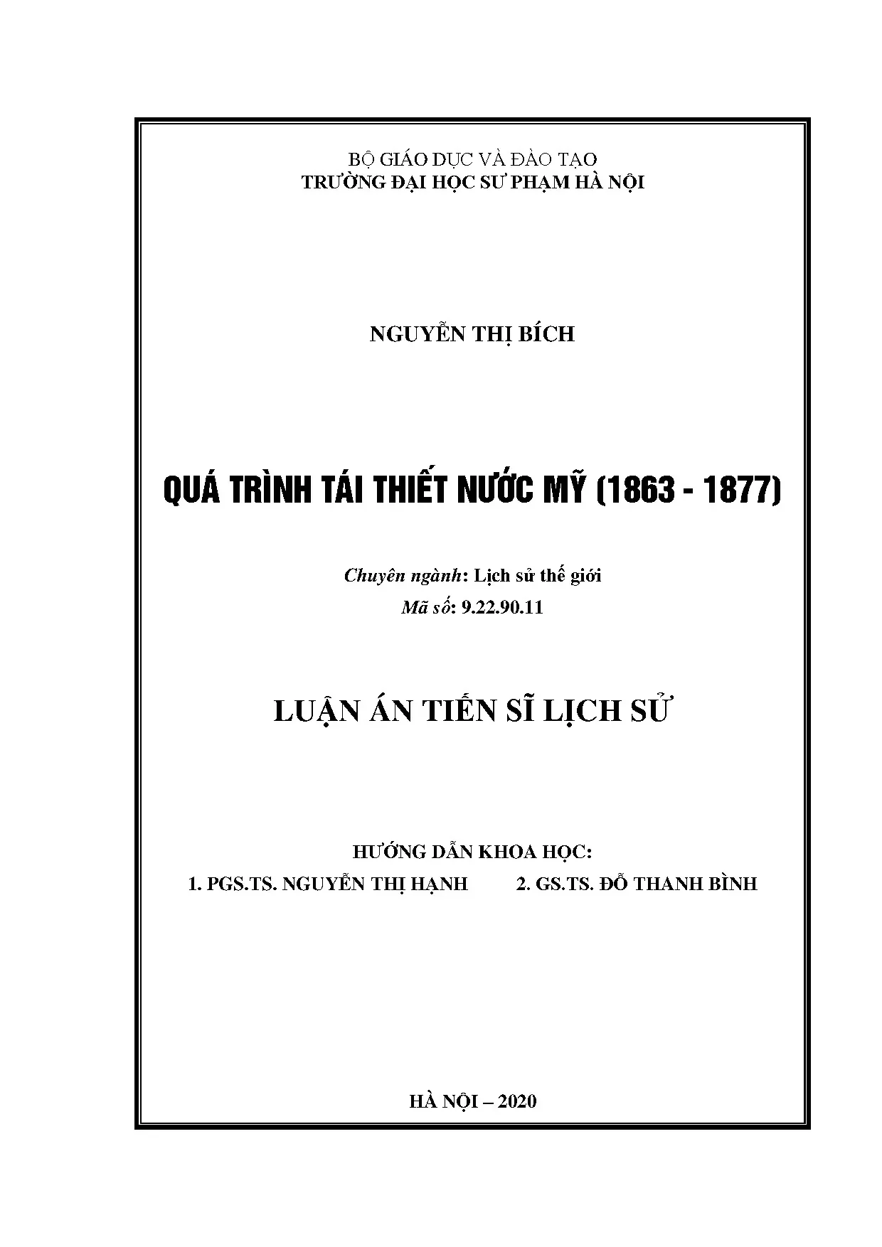 Quá trình tái thiết nước Mỹ 1863-1877