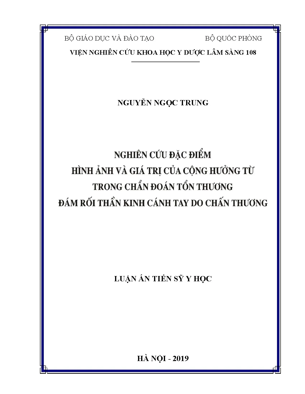 Chẩn đoán tổn thương đám rối thần kinh cánh tay bằng MRI