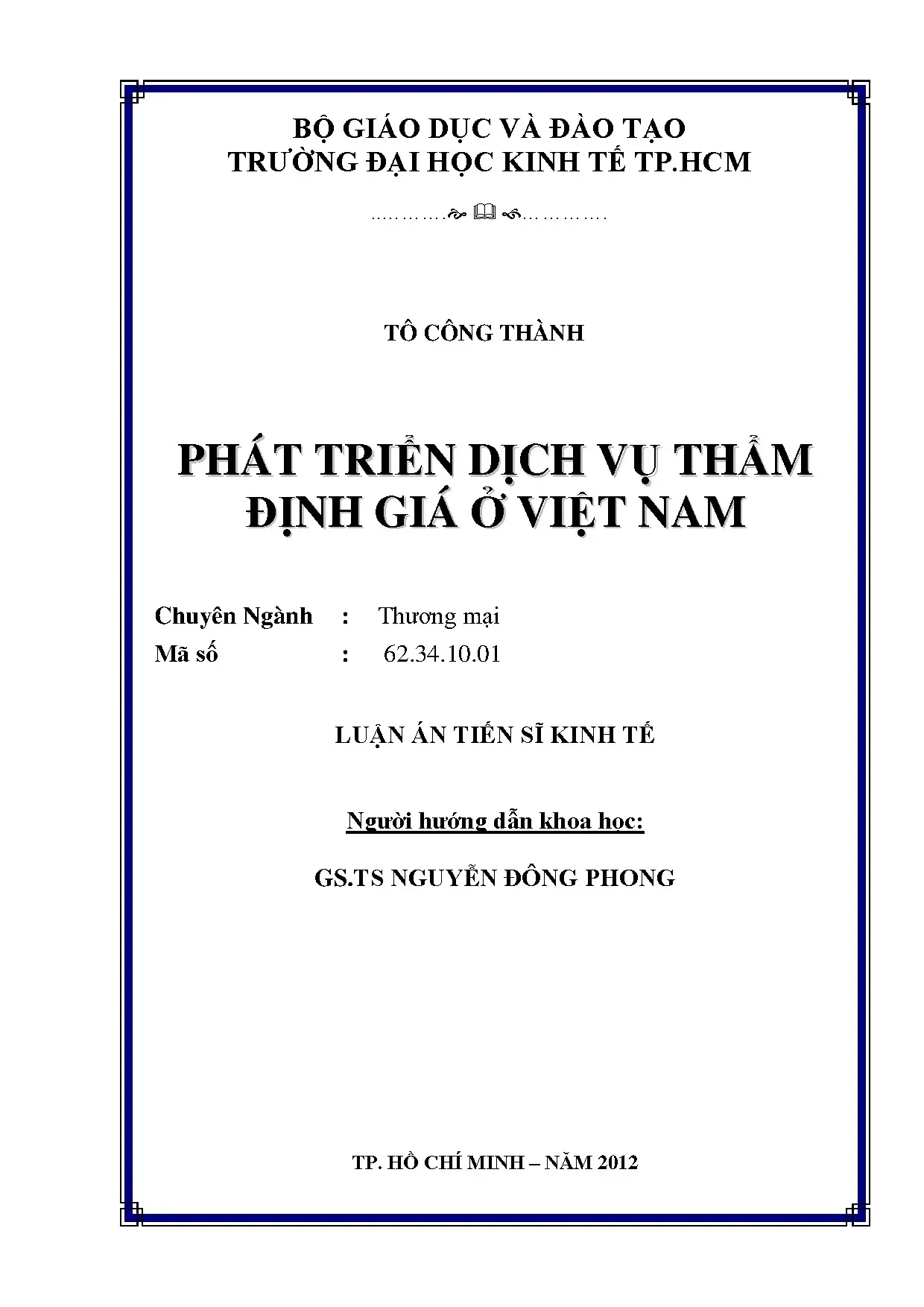 Phát triển dịch vụ thẩm định giá ở Việt Nam
