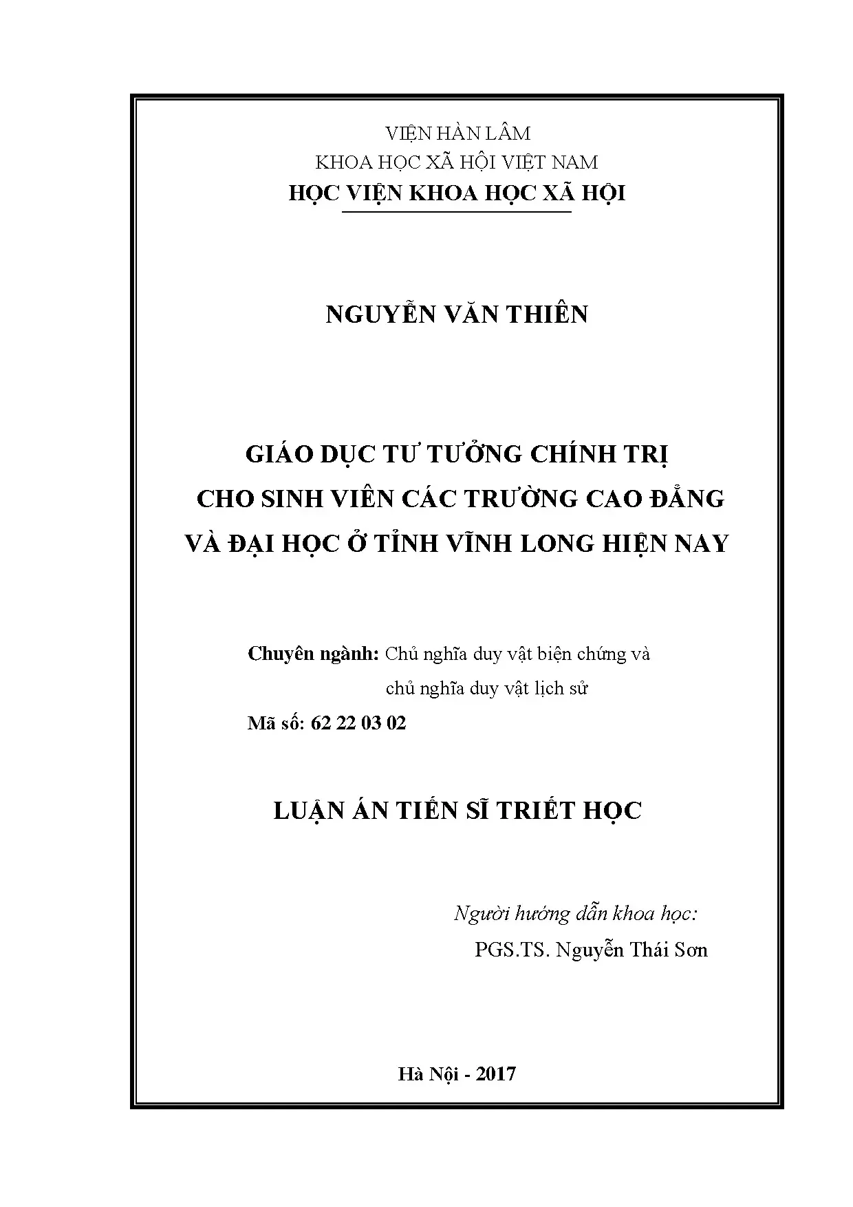 Giáo dục tư tưởng chính trị cho sinh viên Vĩnh Long
