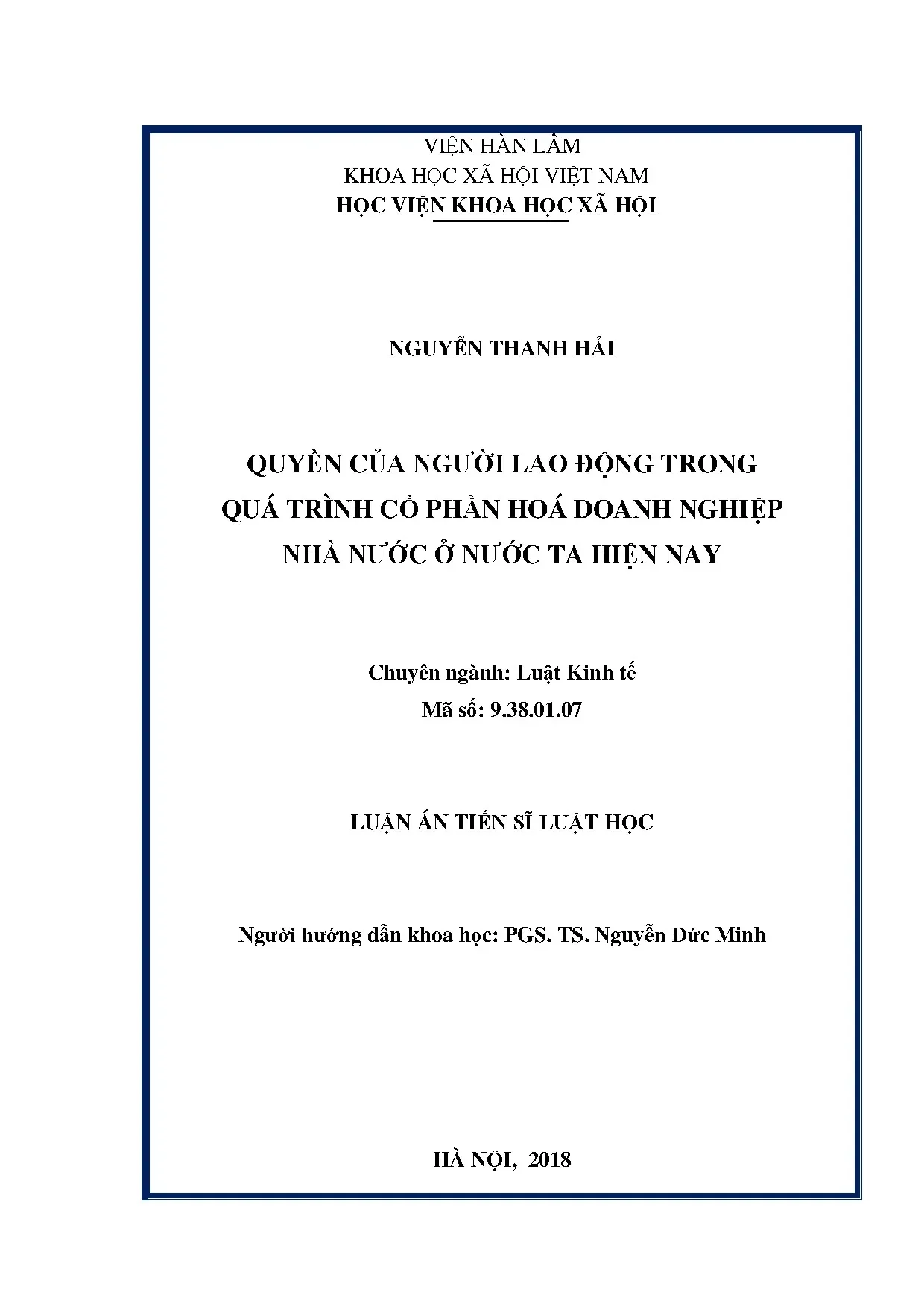 Quyền người lao động khi cổ phần hóa DNNN Việt Nam