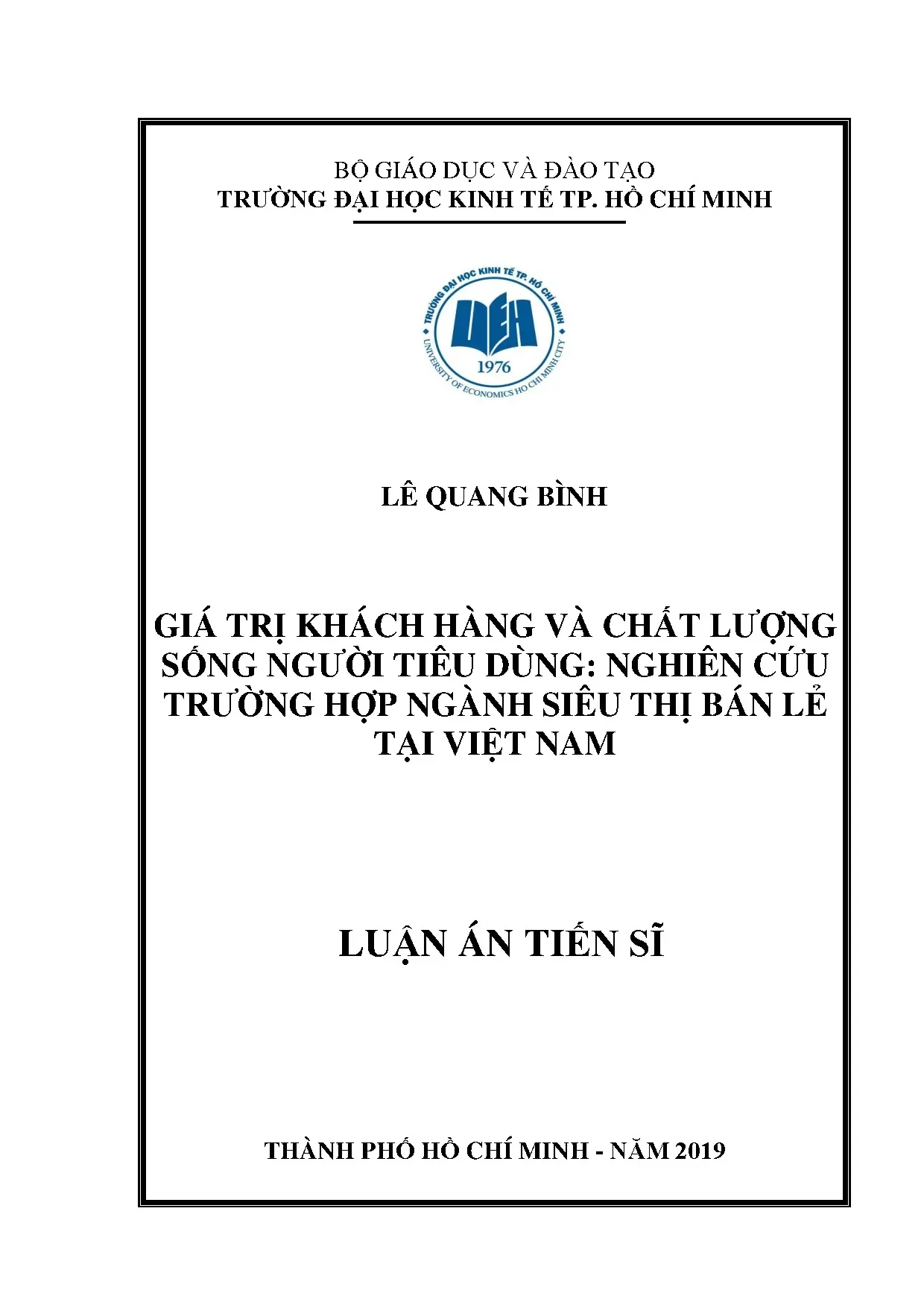 Giá trị khách hàng và chất lượng sống - Siêu thị Việt Nam