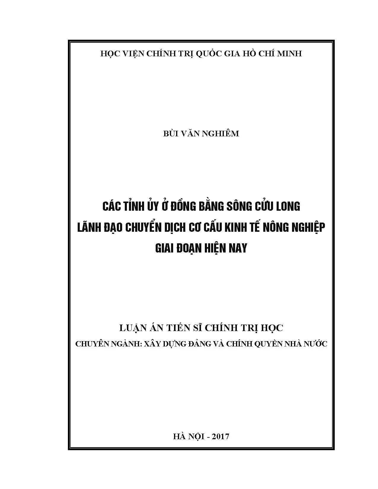 Tỉnh ủy ĐBSCL lãnh đạo chuyển dịch cơ cấu nông nghiệp