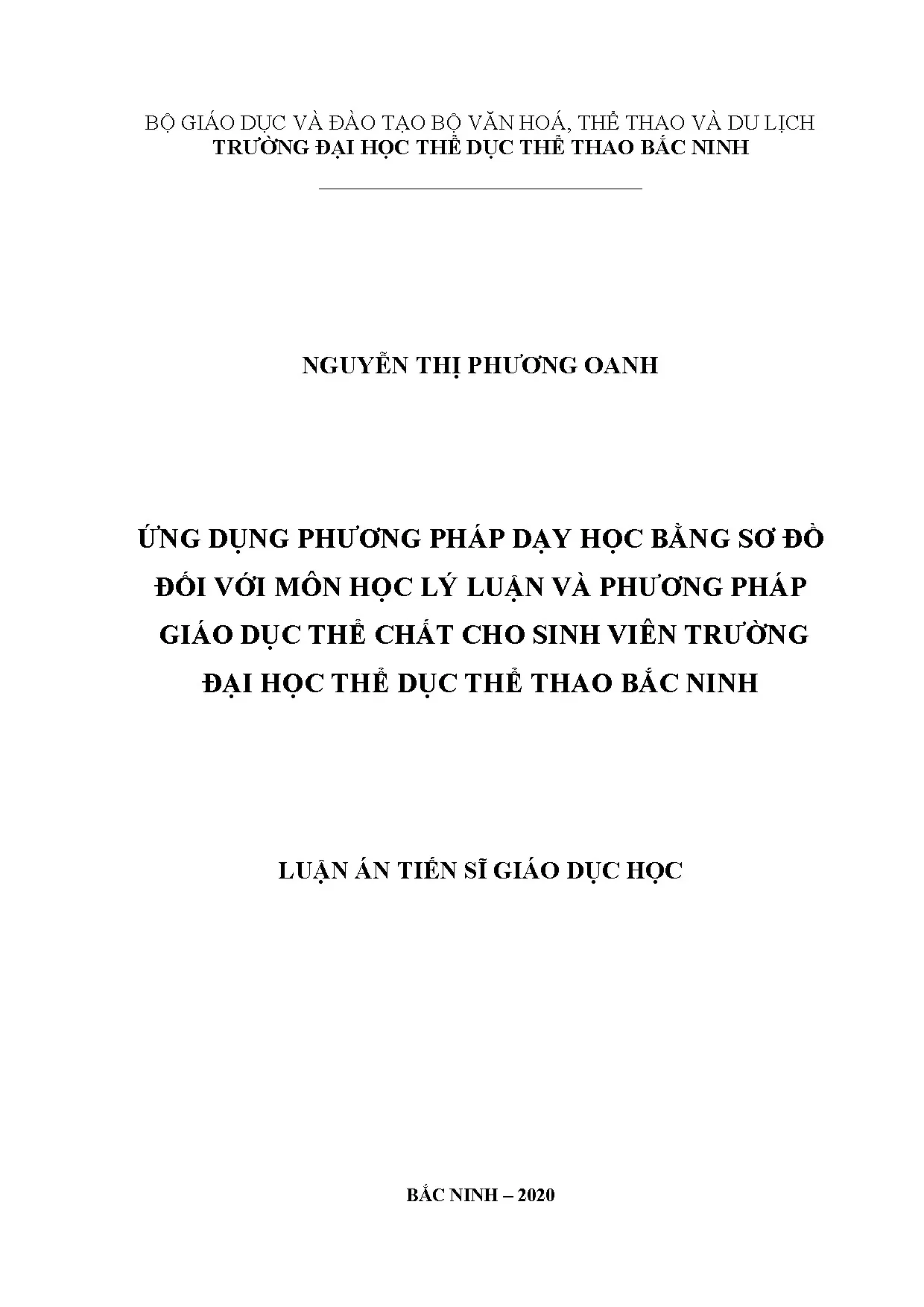 Ứng dụng phương pháp dạy học bằng sơ đồ trong giáo dục thể chất
