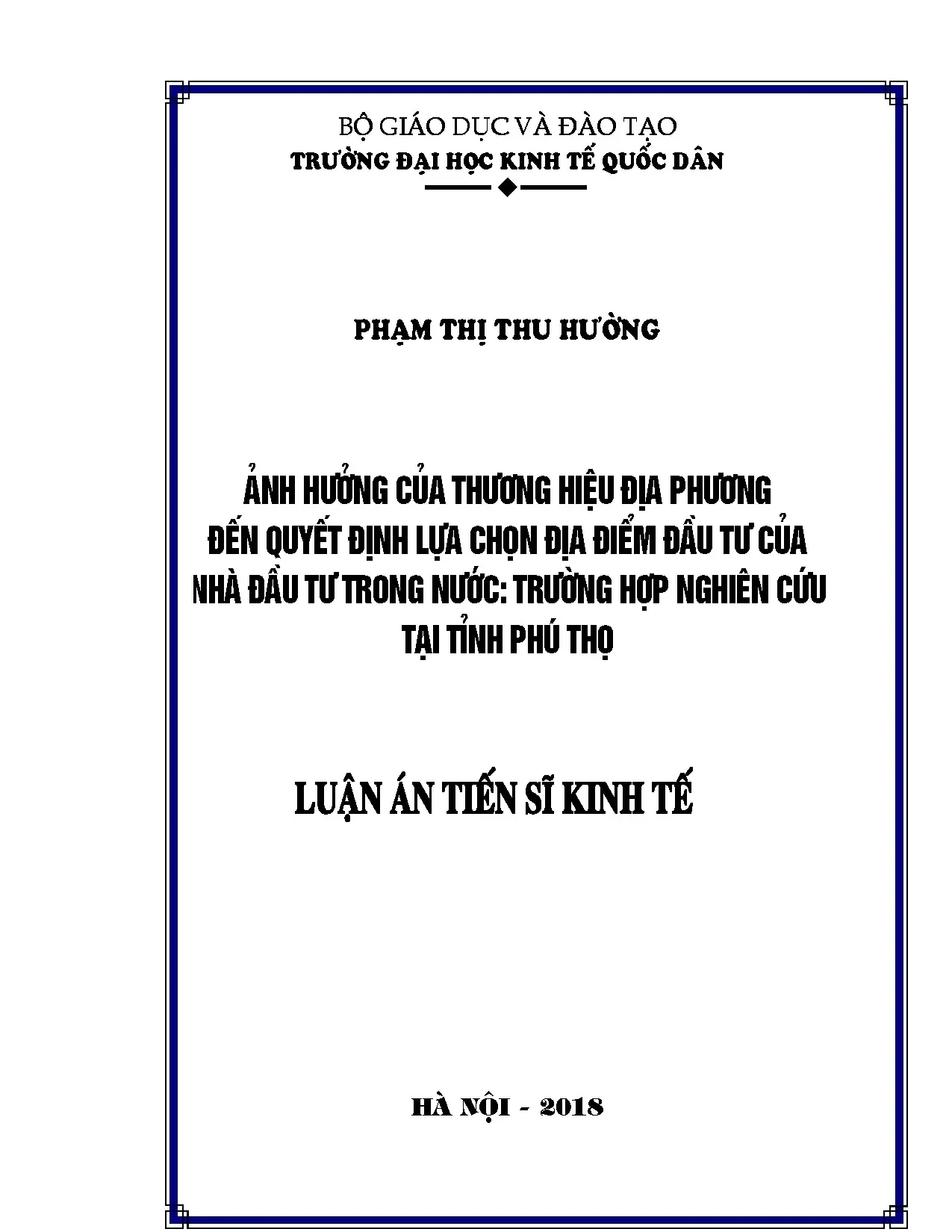 Thương hiệu địa phương và quyết định đầu tư tại Phú Thọ