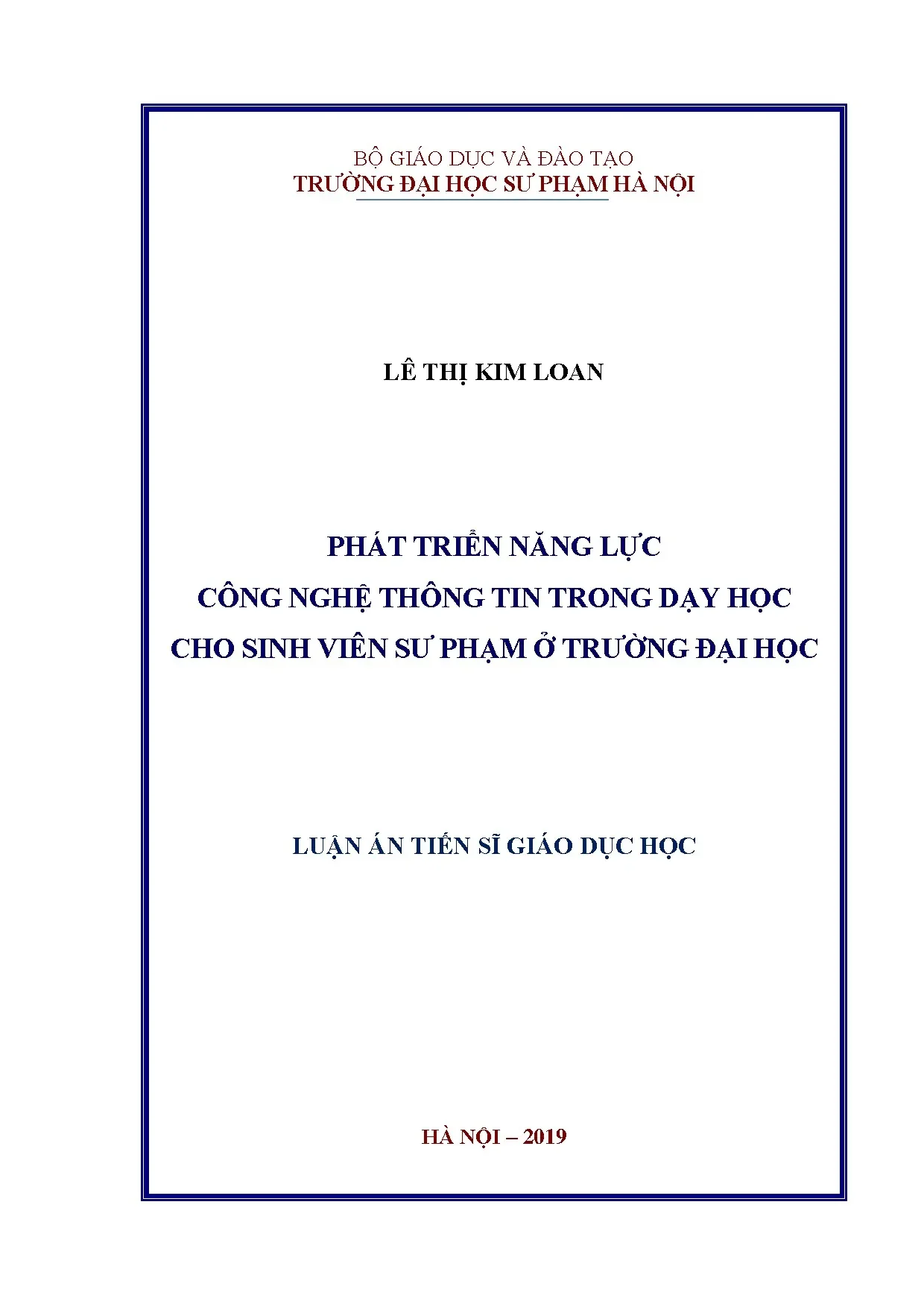 Phát triển năng lực CNTT dạy học cho sinh viên sư phạm