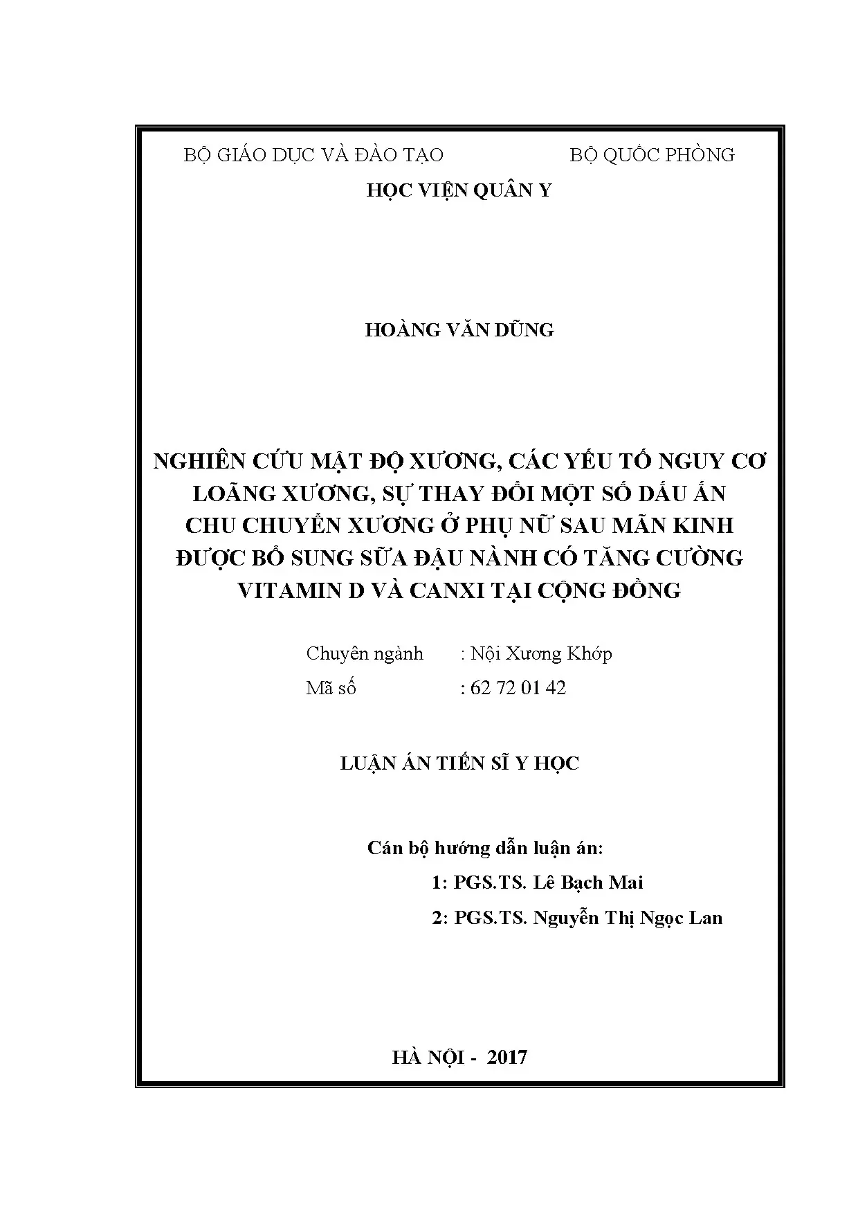 Ảnh hưởng sữa đậu nành lên mật độ xương phụ nữ mãn kinh