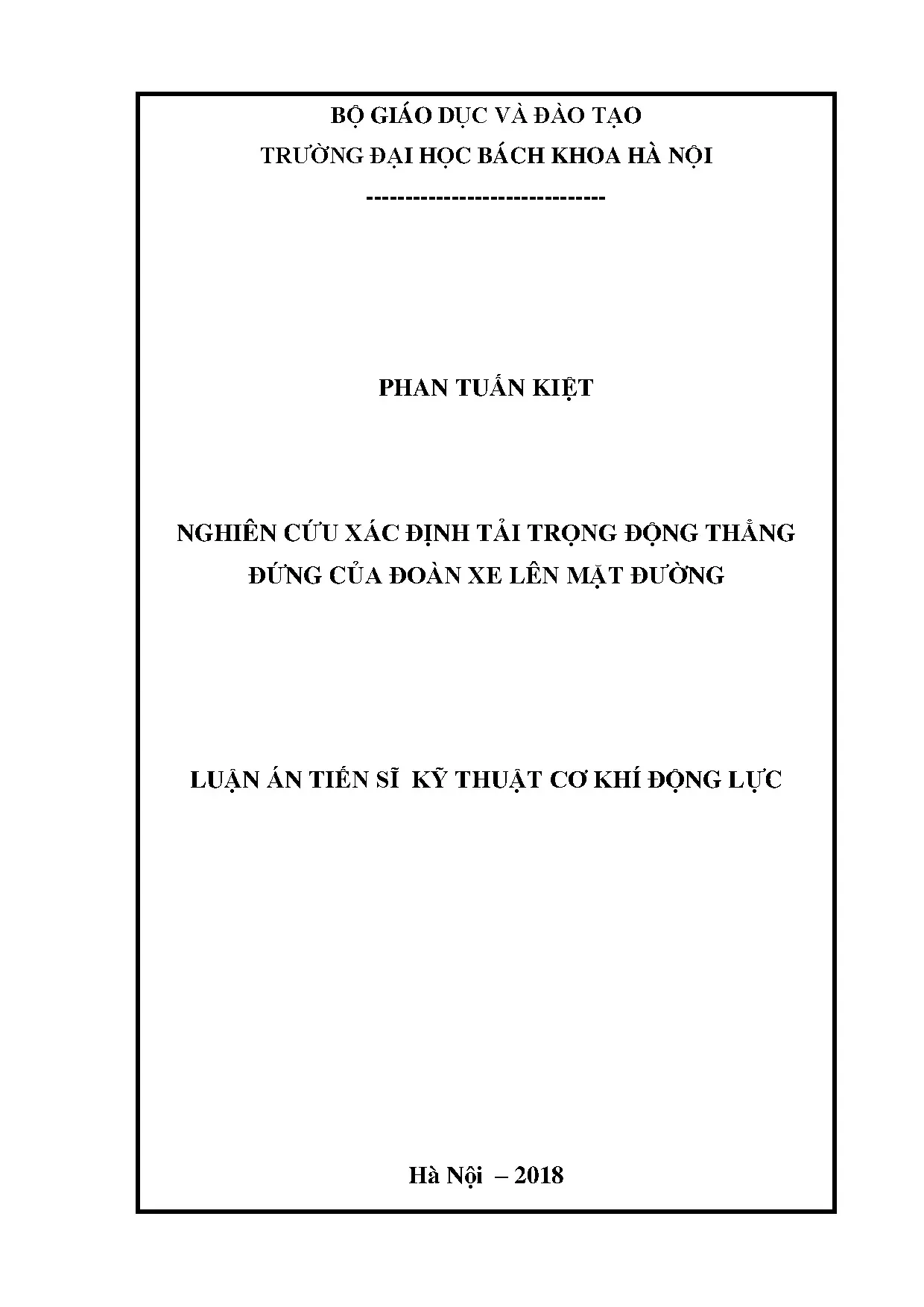 Xác định tải trọng động của đoàn xe lên mặt đường
