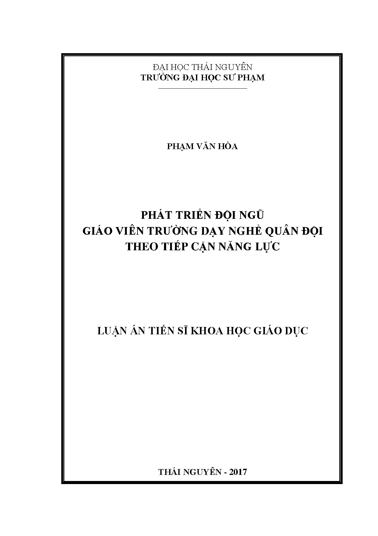 Phát triển giáo viên dạy nghề quân đội theo tiếp cận năng lực