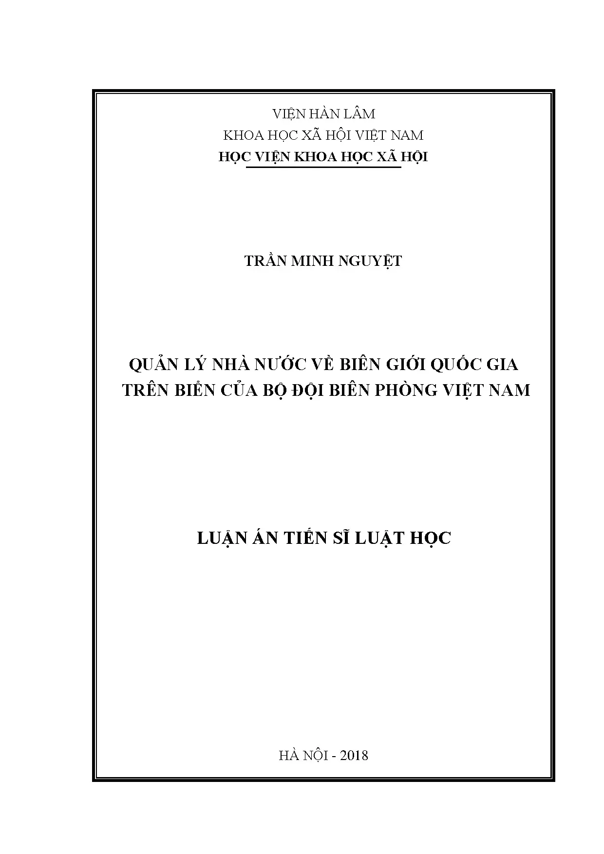 Quản lý nhà nước biên giới quốc gia biển bộ đội biên phòng