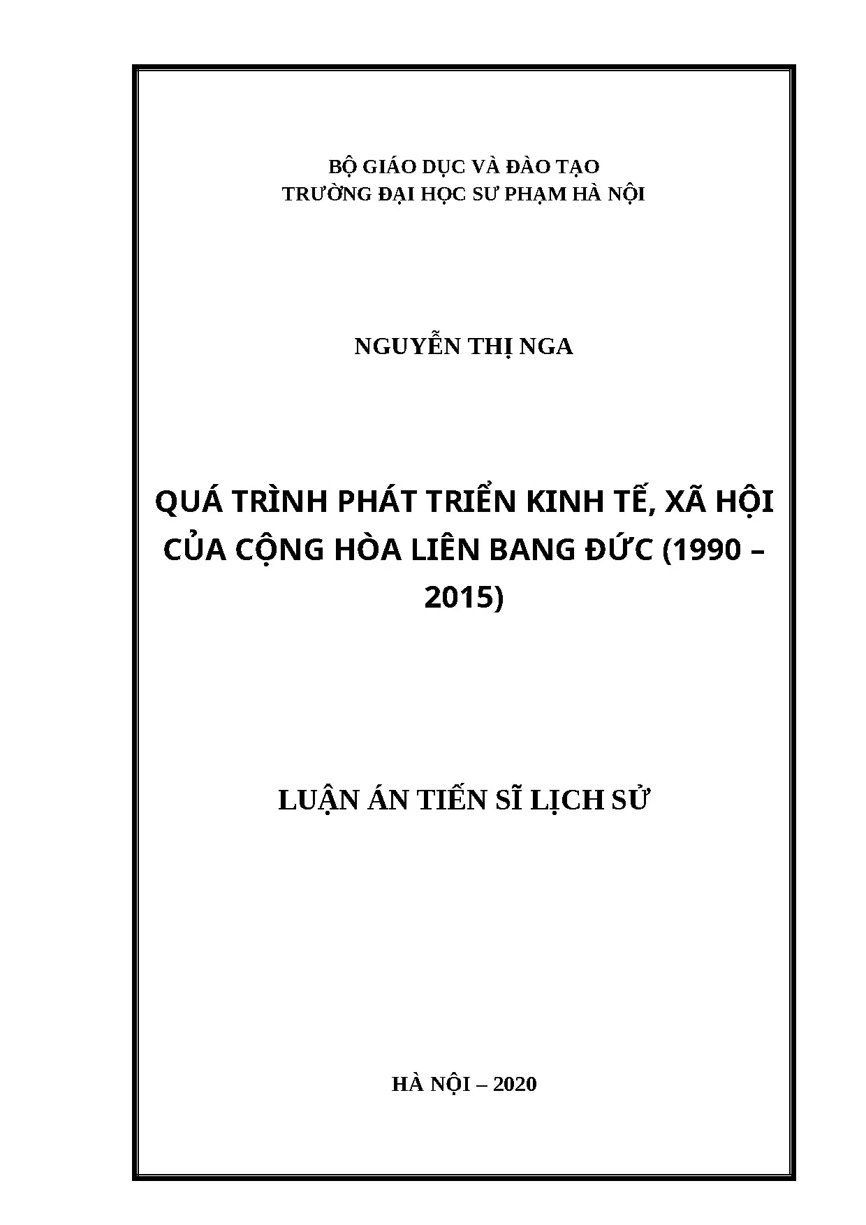 Phát triển kinh tế - xã hội CHLB Đức giai đoạn 1990-2015