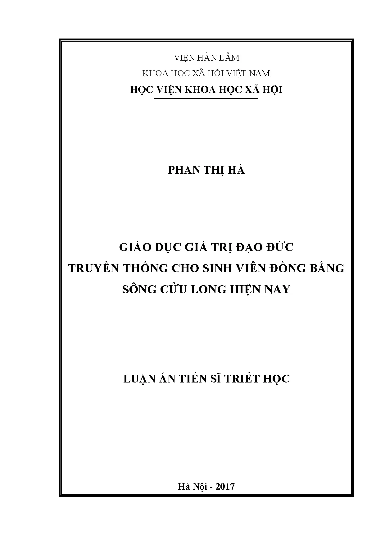 Giáo dục đạo đức truyền thống cho sinh viên ĐBSCL
