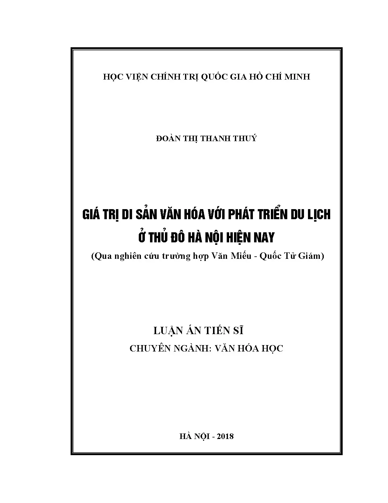 Giá trị di sản văn hóa và phát triển du lịch Hà Nội