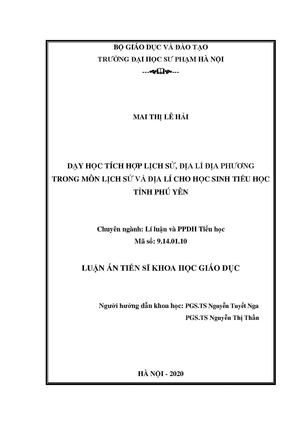 Dạy học tích hợp lịch sử địa lí địa phương trong môn lịch sử và địa lí tiểu học