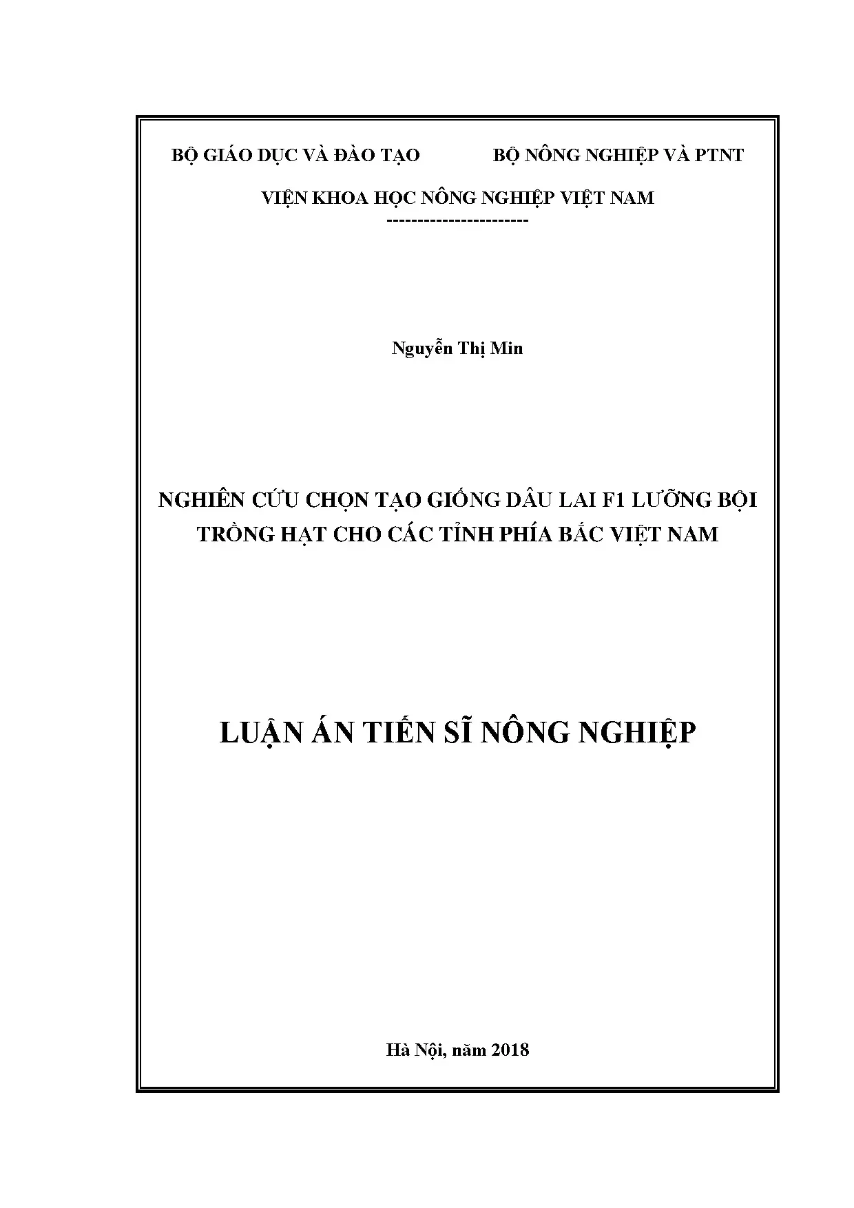 Nghiên cứu chọn tạo giống dâu lai F1 lưỡng bội trồng hạt
