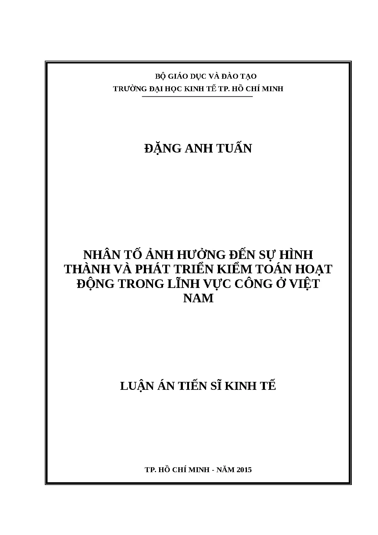 Nhân tố phát triển kiểm toán hoạt động công ở Việt Nam