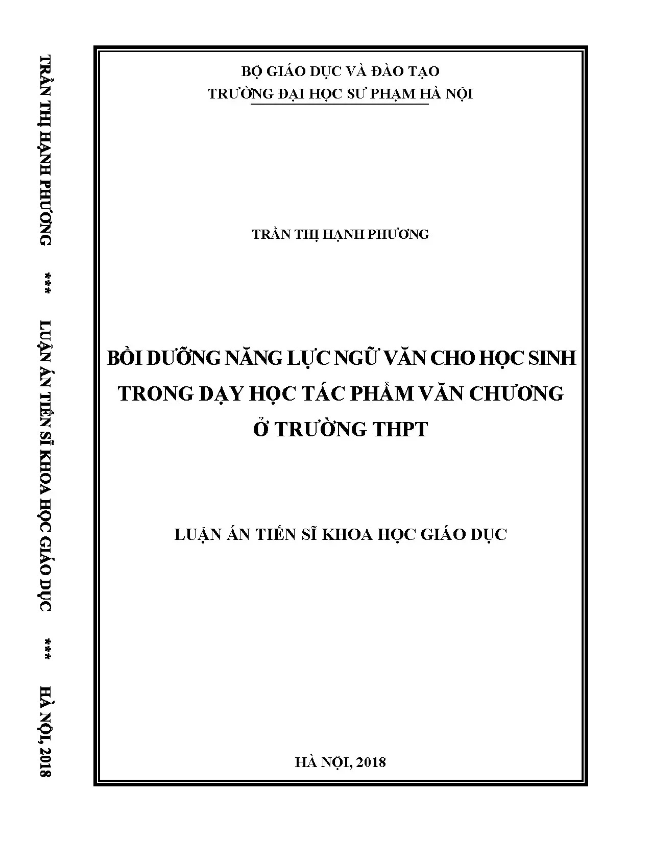 Bồi dưỡng năng lực ngữ văn trong dạy học tác phẩm văn chương THPT