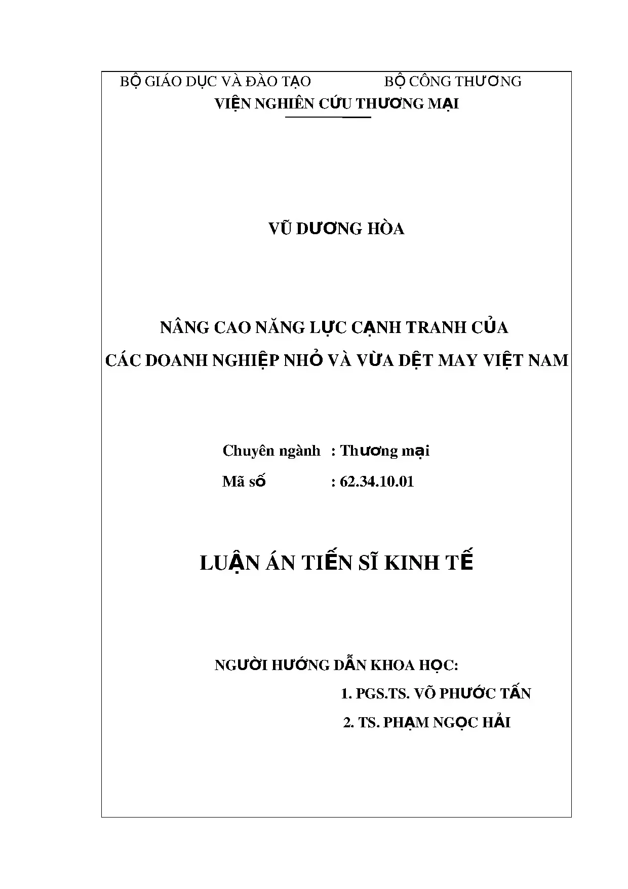 Nâng cao năng lực cạnh tranh trong DNNVV dệt may Việt Nam