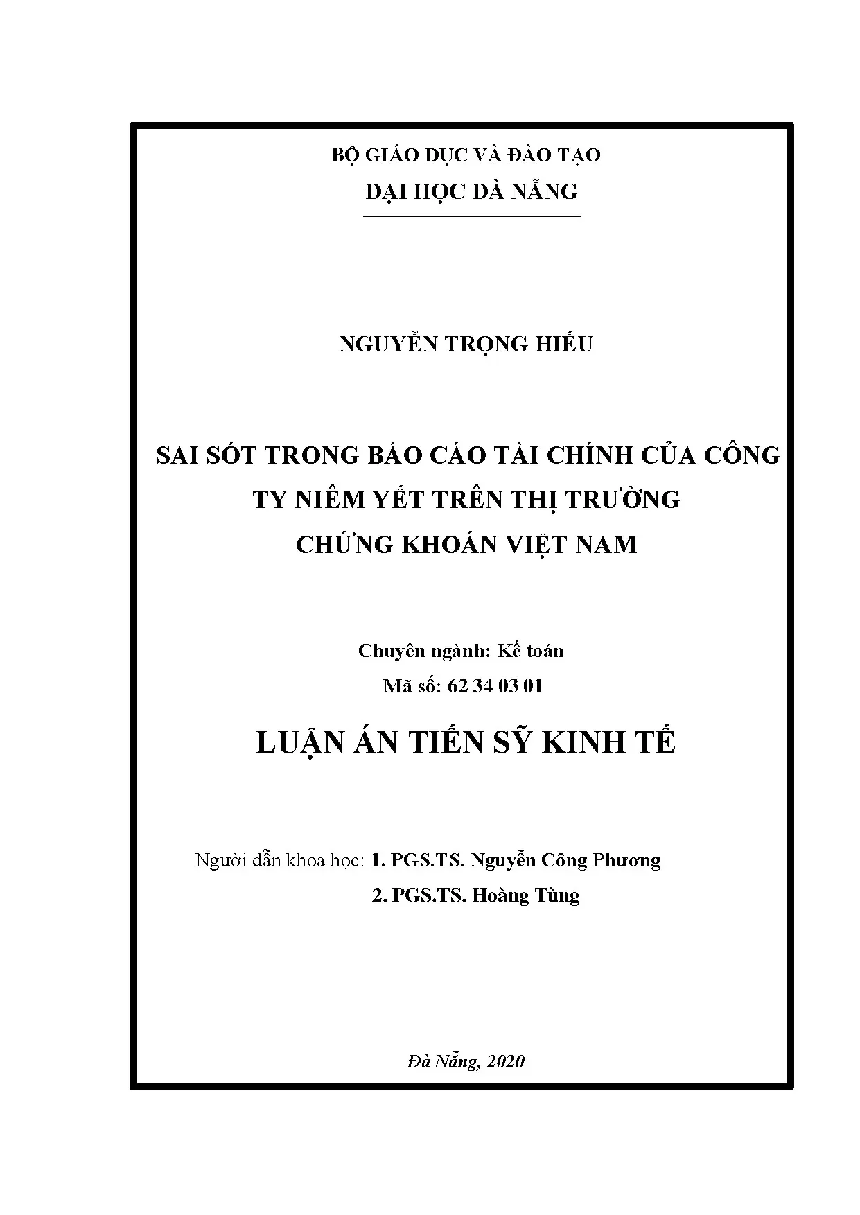 Sai sót trong báo cáo tài chính công ty niêm yết Việt Nam