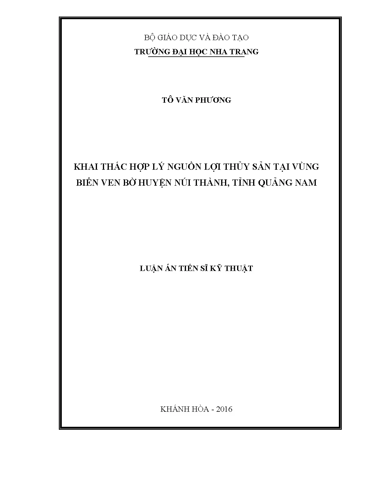 Khai thác hợp lý nguồn lợi thủy sản ven bờ Núi Thành, Quảng Nam