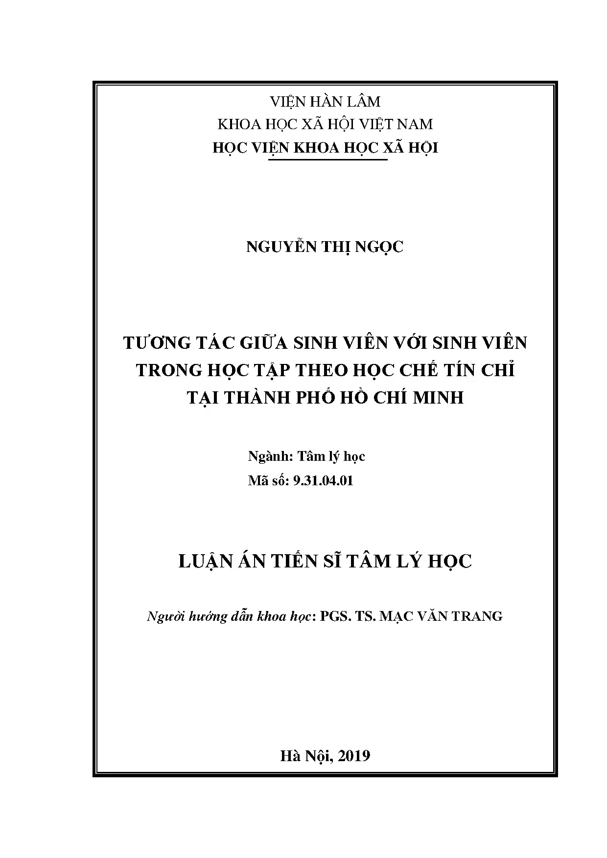 Tương tác giữa sinh viên trong học tập theo học chế tín chỉ