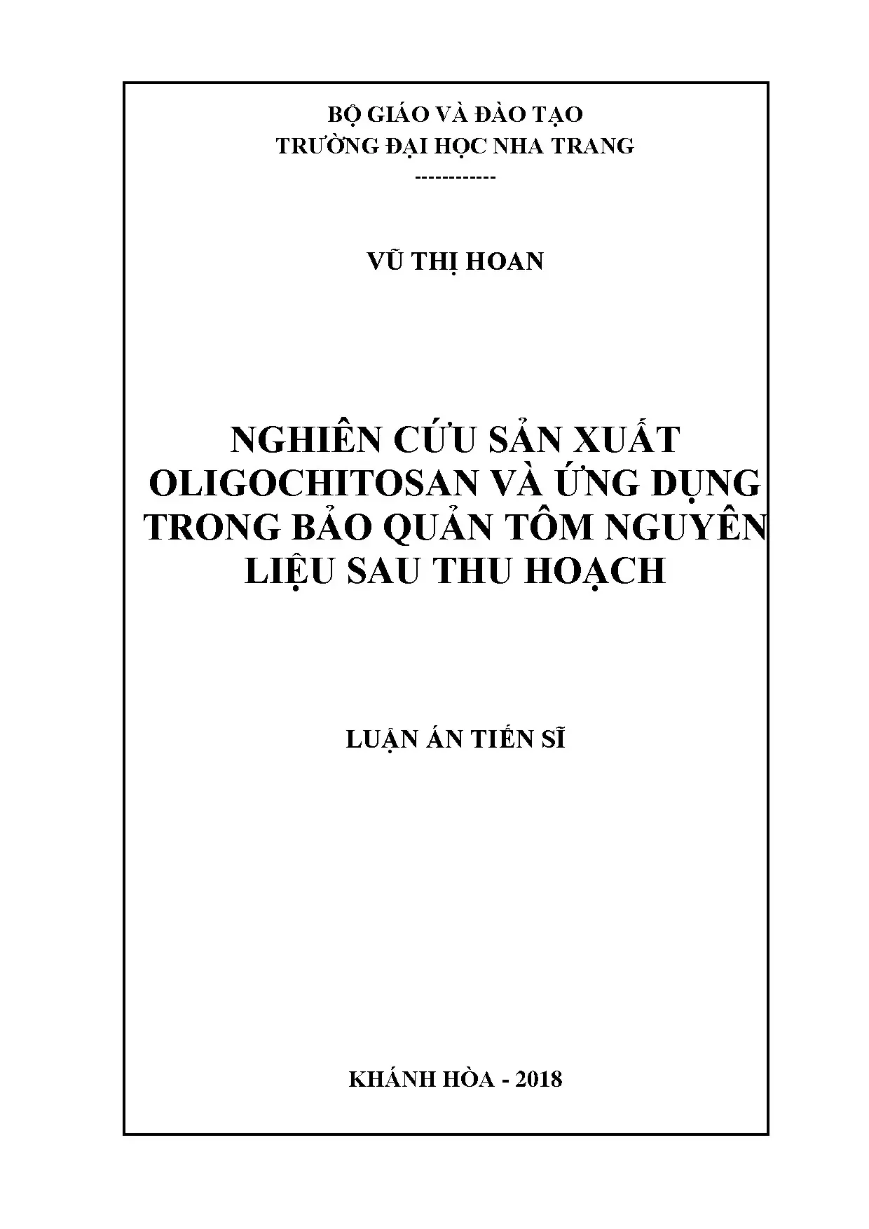 Sản xuất oligochitosan và bảo quản tôm sau thu hoạch