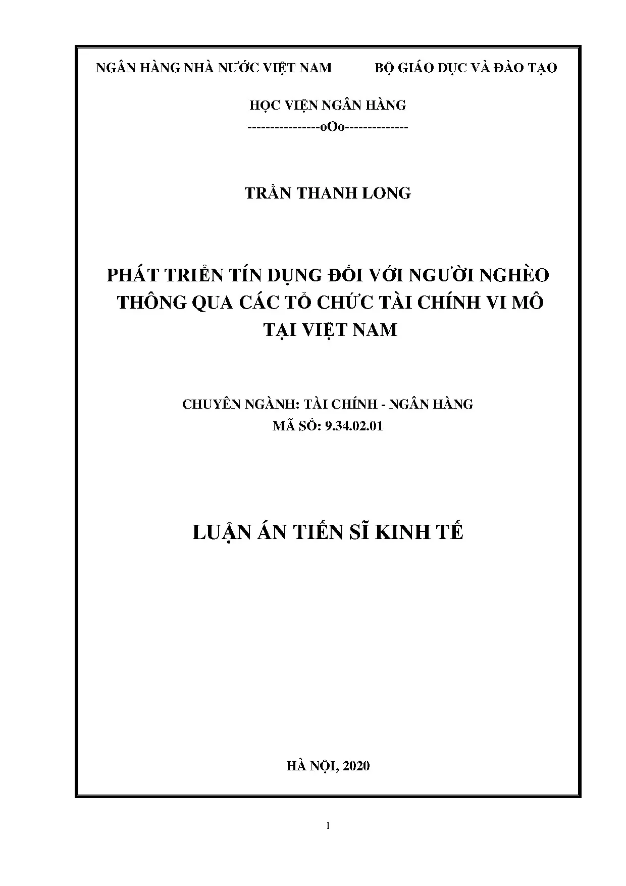 Phát triển tín dụng cho người nghèo qua TCTCVM tại Việt Nam