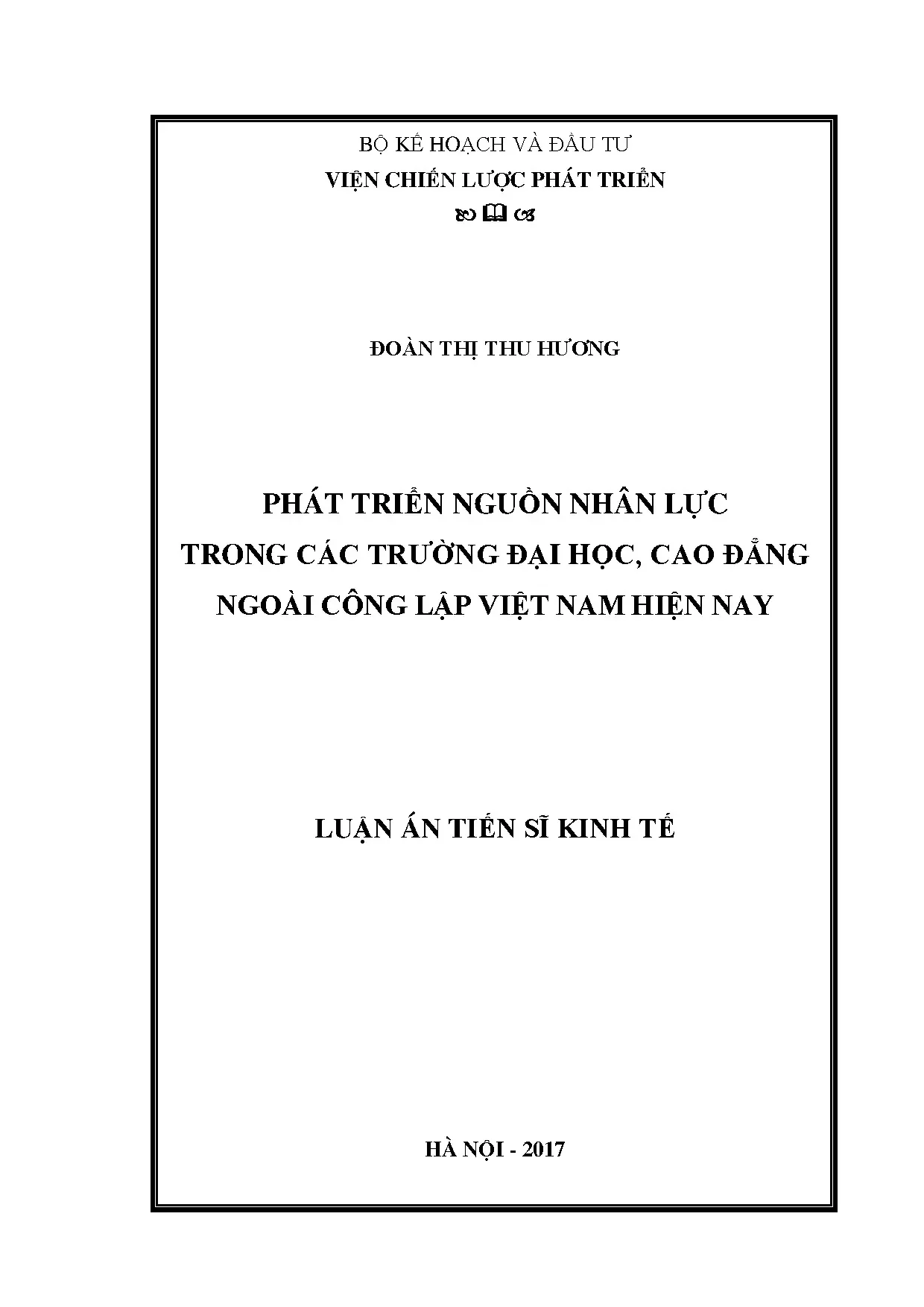 Phát triển nguồn nhân lực đại học, cao đẳng ngoài công lập Việt Nam