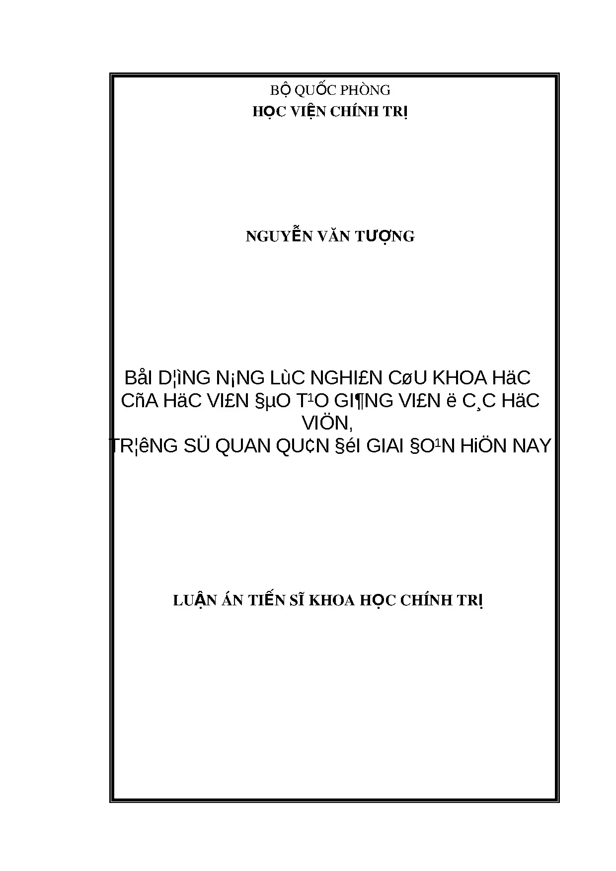 Bồi dưỡng năng lực nghiên cứu khoa học cho học viên đào tạo giảng viên quân đội
