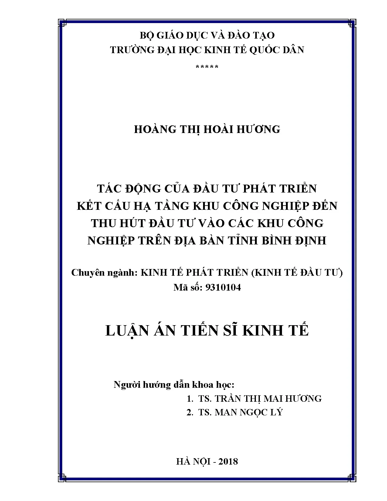 Tác động đầu tư hạ tầng KCN đến thu hút đầu tư Bình Định