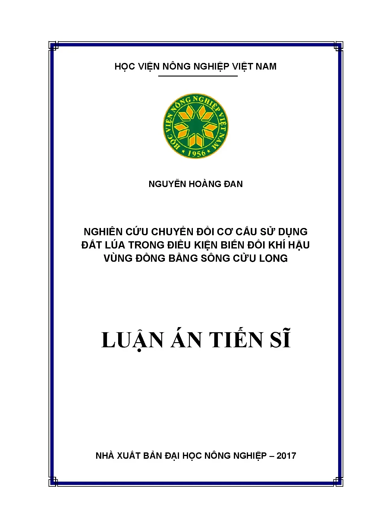 Chuyển đổi đất lúa trong biến đổi khí hậu ĐBSCL
