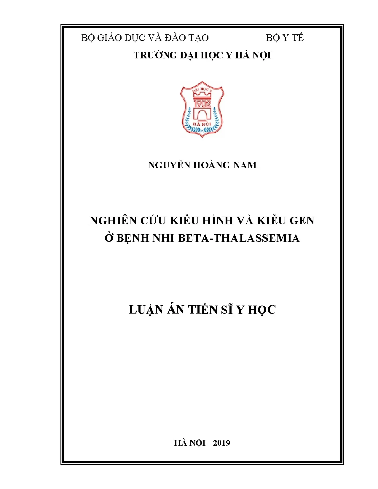 Nghiên cứu kiểu hình và kiểu gen bệnh nhi beta-thalassemia