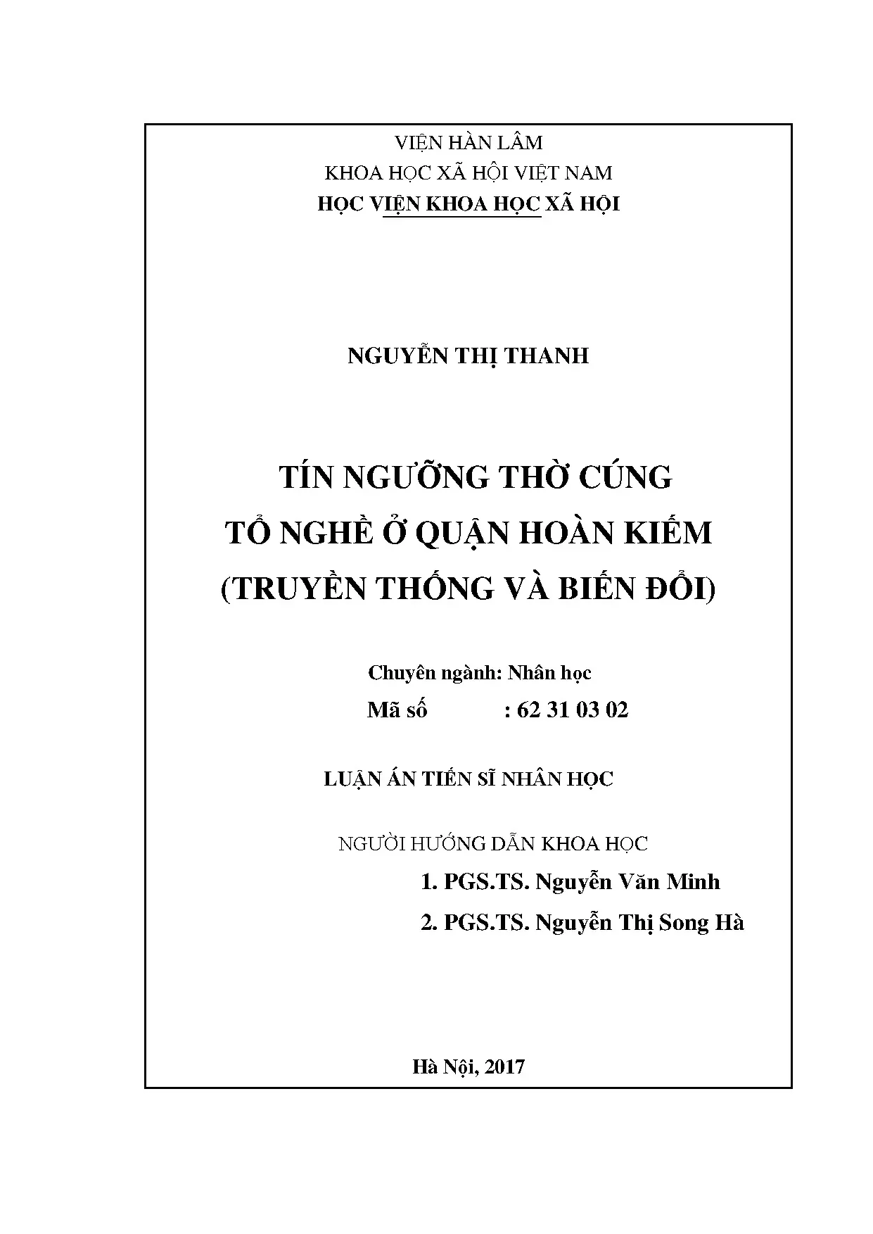 Tín ngưỡng thờ cúng tổ nghề Hoàn Kiếm: Truyền thống và biến đổi