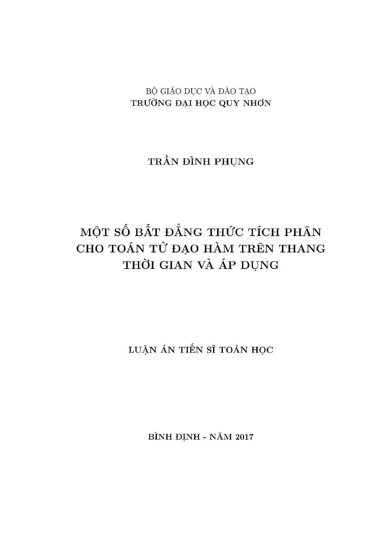 Một số bất đẳng thức tích phân cho toán tử đạo hàm trên than