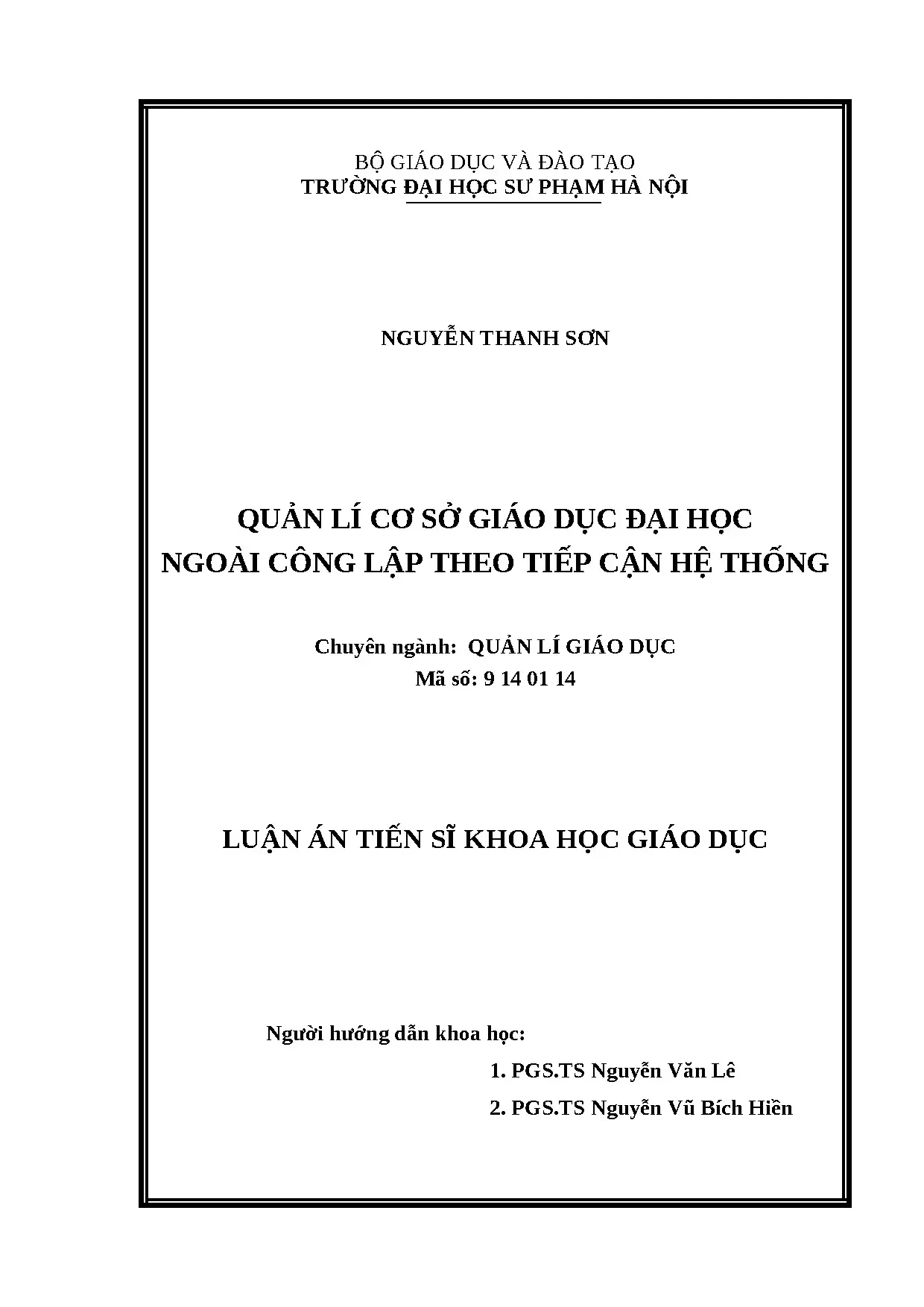 Quản lí đại học ngoài công lập theo tiếp cận hệ thống