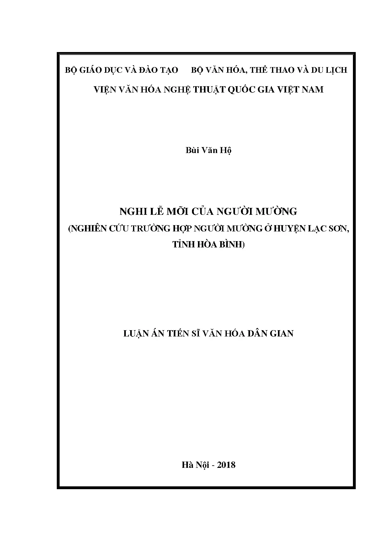 Nghi lễ Mỡi của người Mường ở Lạc Sơn