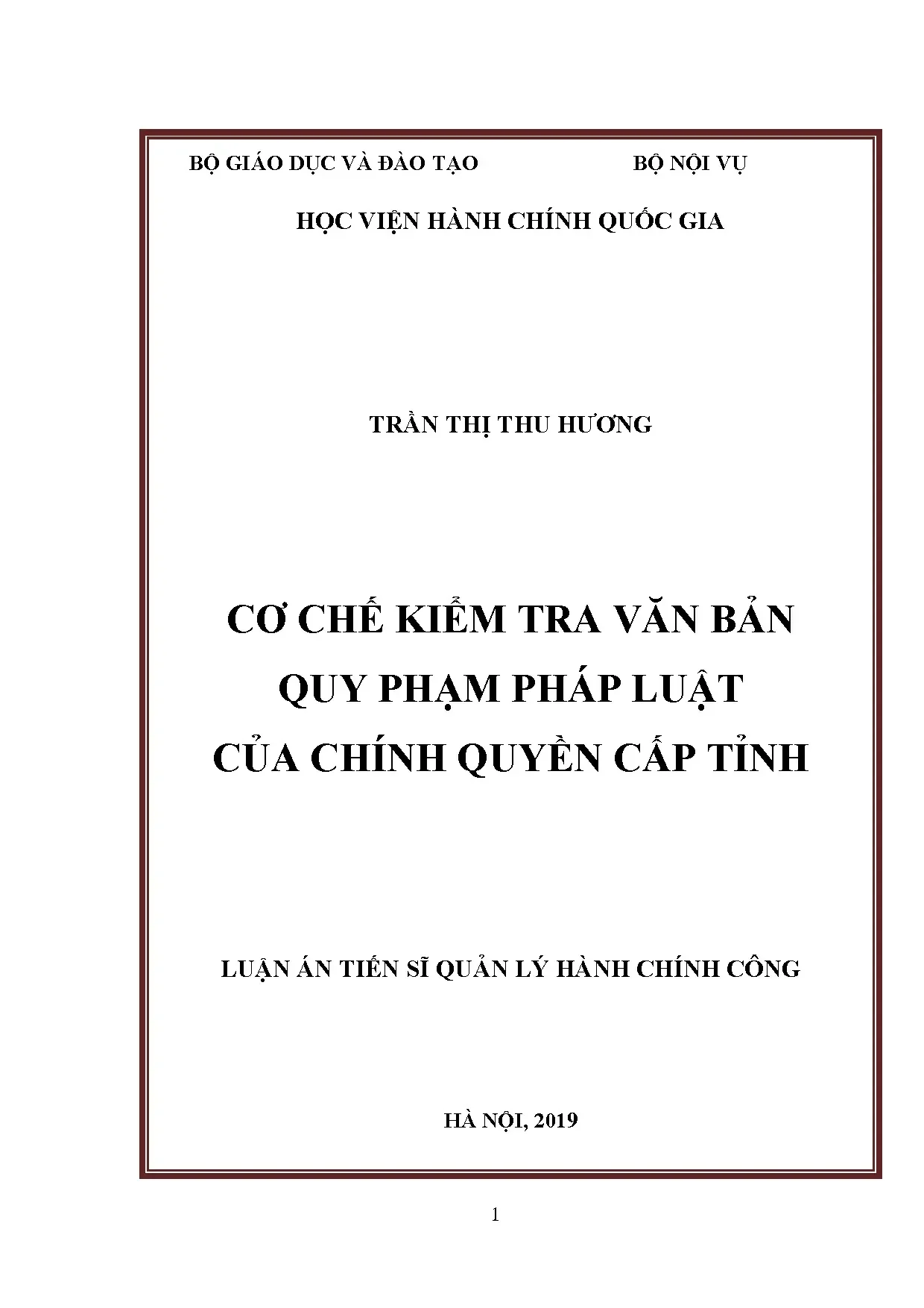 Cơ chế kiểm tra văn bản quy phạm pháp luật cấp tỉnh